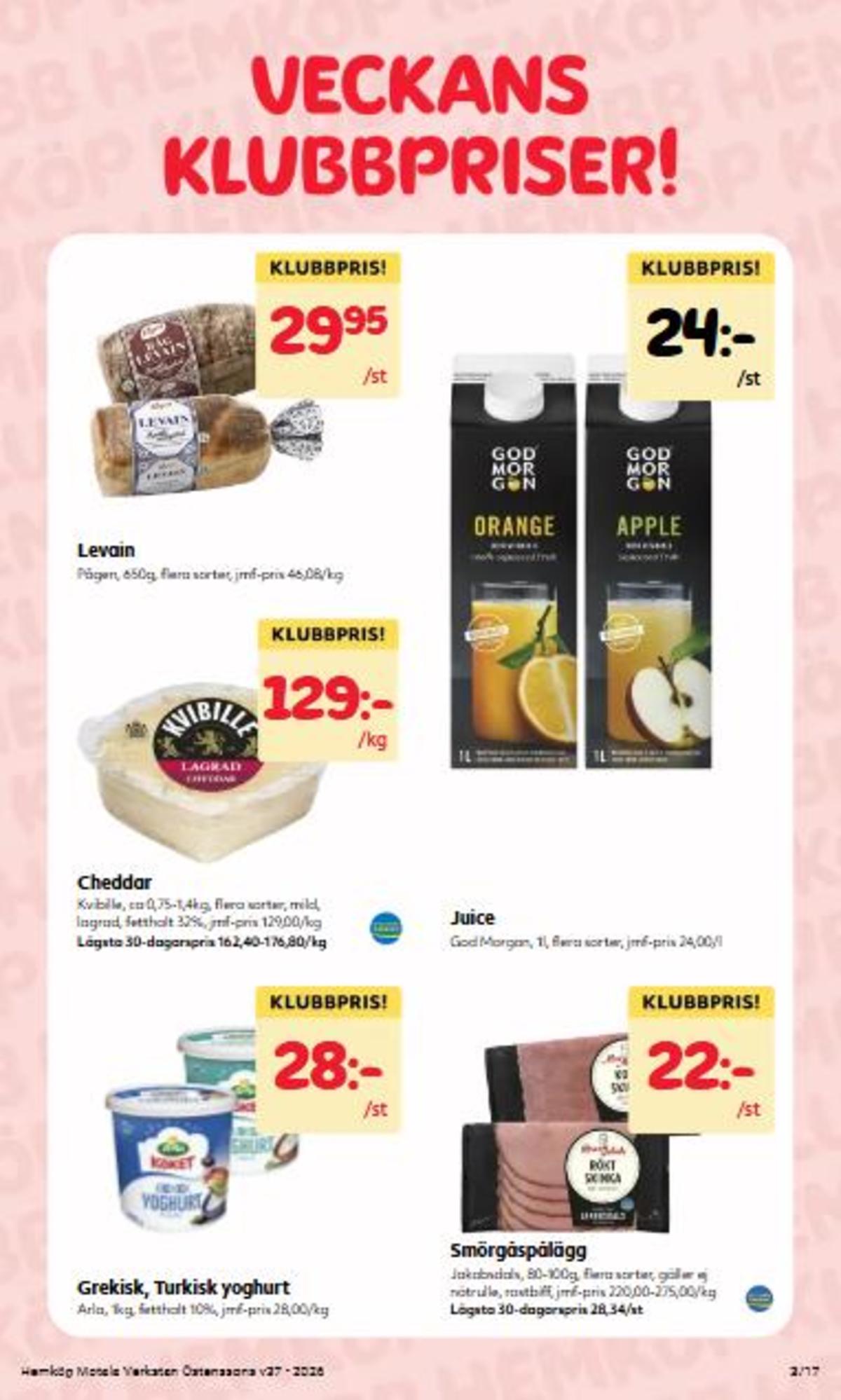 Se Hemköp reklamblad för vecka 37 på Kampanjveckan.se. Se bra erbjudanden på många varor. Läs reklambladet här! Sida 3