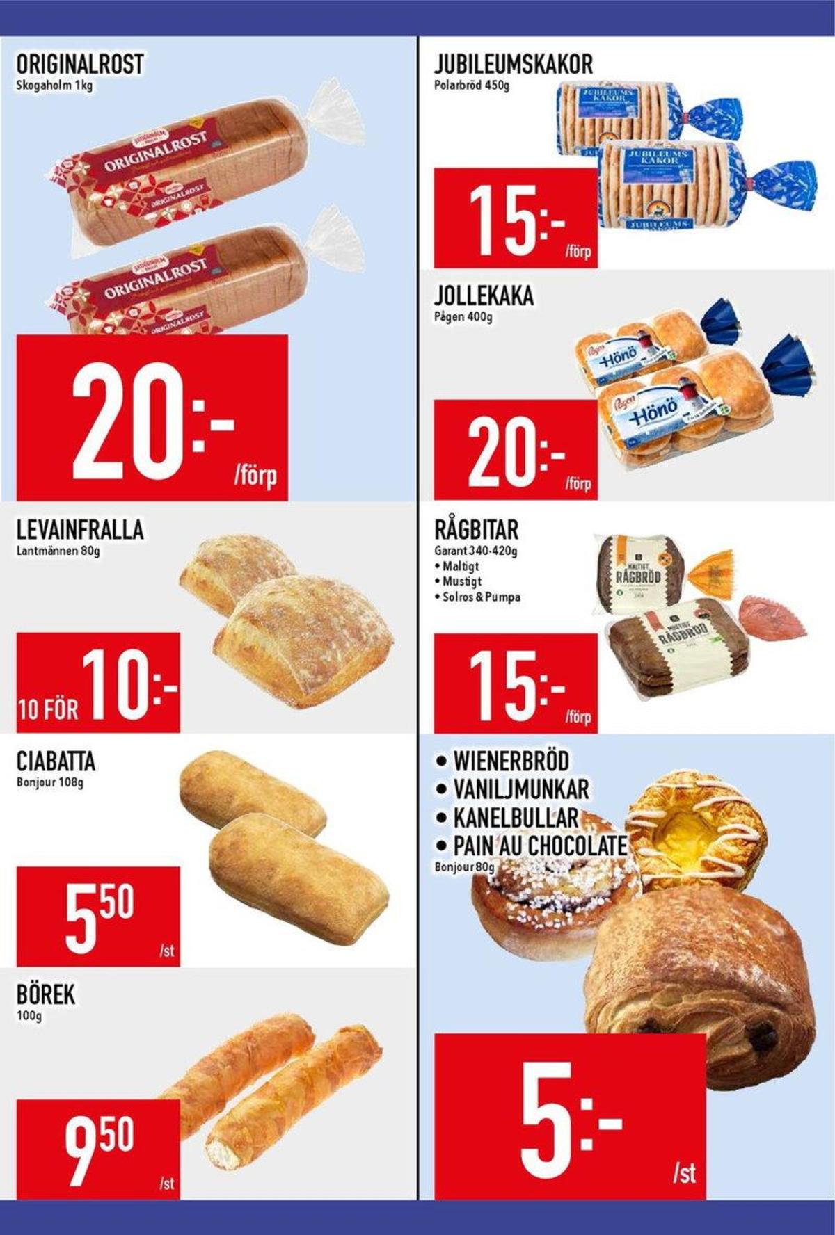 Se MatDax reklamblad för vecka 37 på Kampanjveckan.se. Se bra erbjudanden på många varor, t.ex. butiksbakat kaffebröd bonjour eller rågbröd maltigt. Läs reklambladet här! Sida 6
