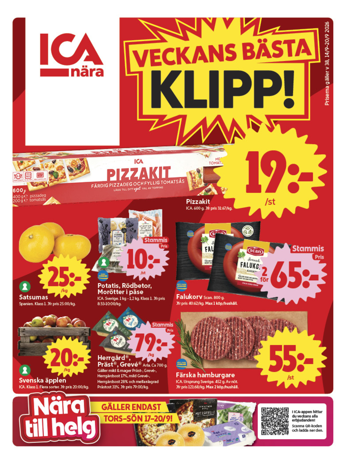 Se ICA Nära reklamblad för vecka 38 på Kampanjveckan.se. Se bra erbjudanden på många varor, t.ex. Äpplen ica eller falukorv scan. Läs reklambladet här! Sida 1
