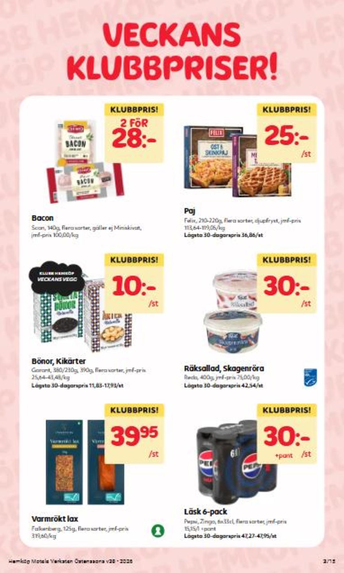 Se Hemköp reklamblad för vecka 38 på Kampanjveckan.se. Se bra erbjudanden på många varor. Läs reklambladet här! Sida 3