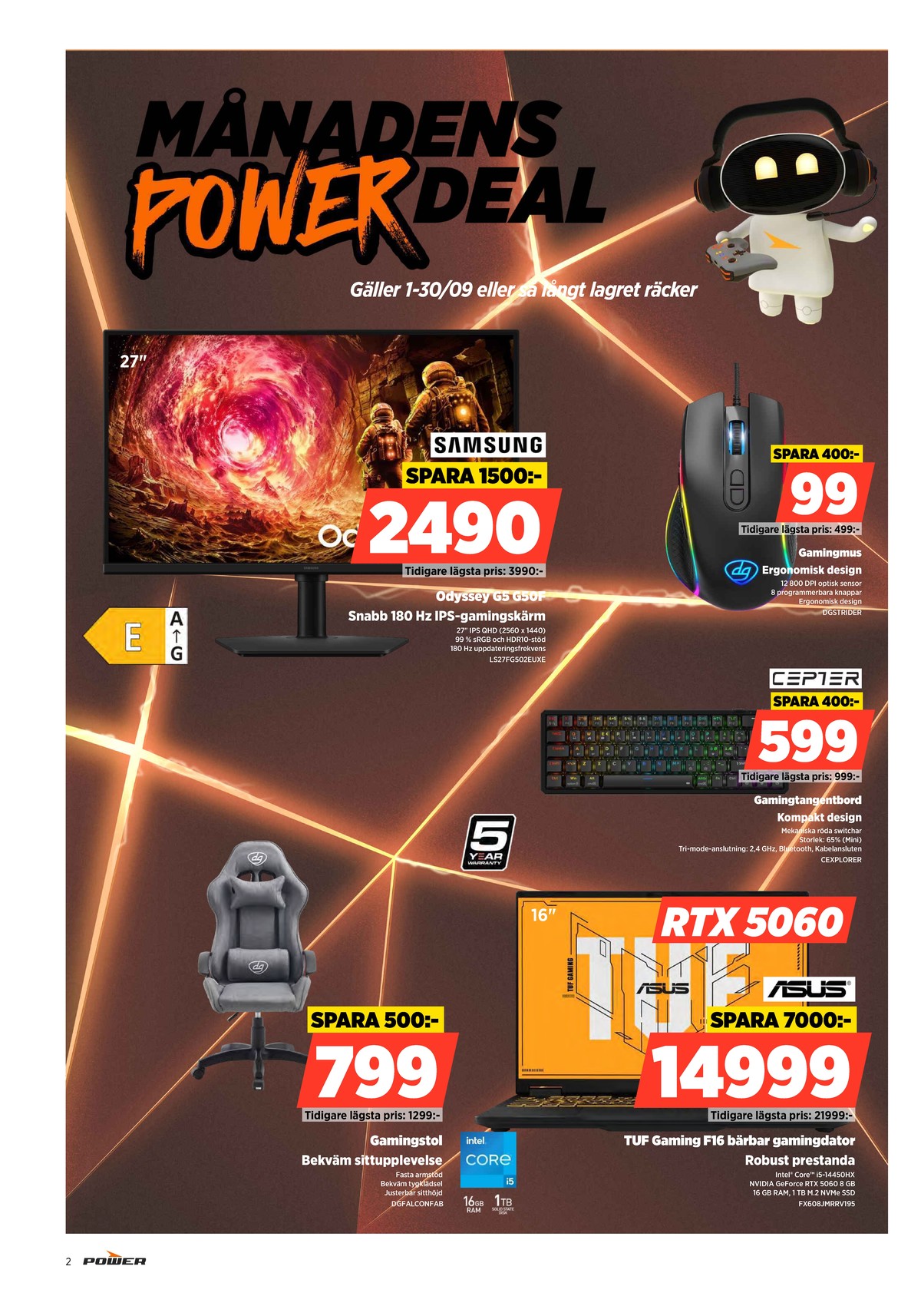 Se Power reklamblad för vecka 38 på Kampanjveckan.se. Se bra erbjudanden på många varor. Läs reklambladet här! Sida 2
