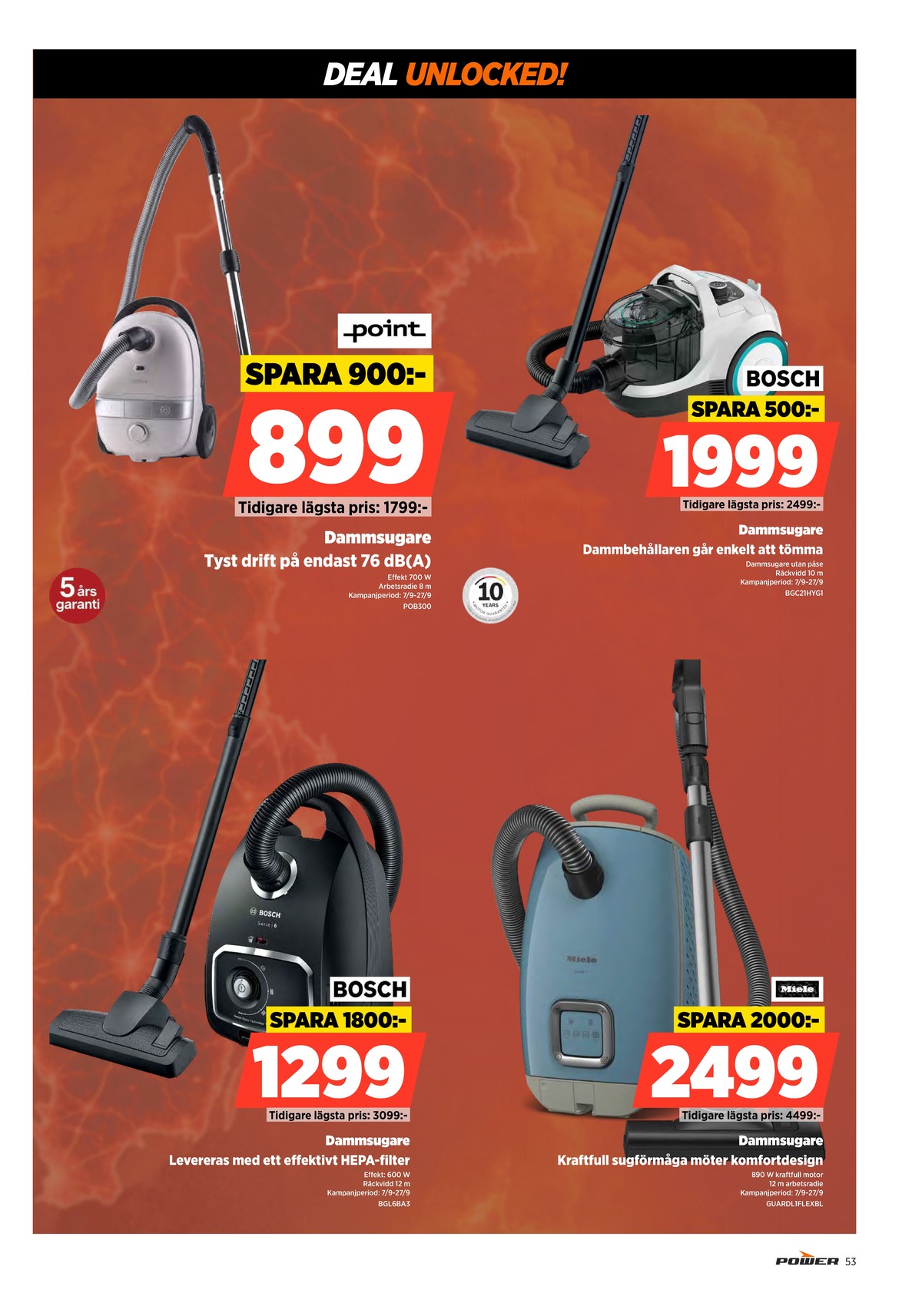 Se Power reklamblad för vecka 38 på Kampanjveckan.se. Se bra erbjudanden på många varor. Läs reklambladet här! Sida 53