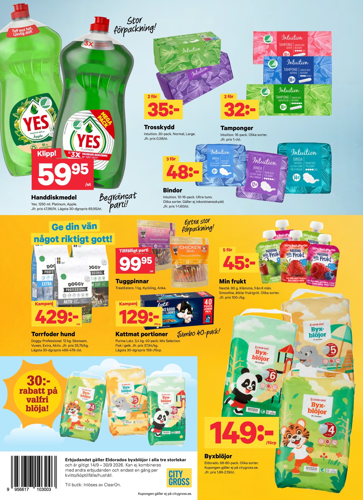 Se City Gross reklamblad för vecka 38 på Kampanjveckan.se. Se bra erbjudanden på många varor. Läs reklambladet här! Sida 10