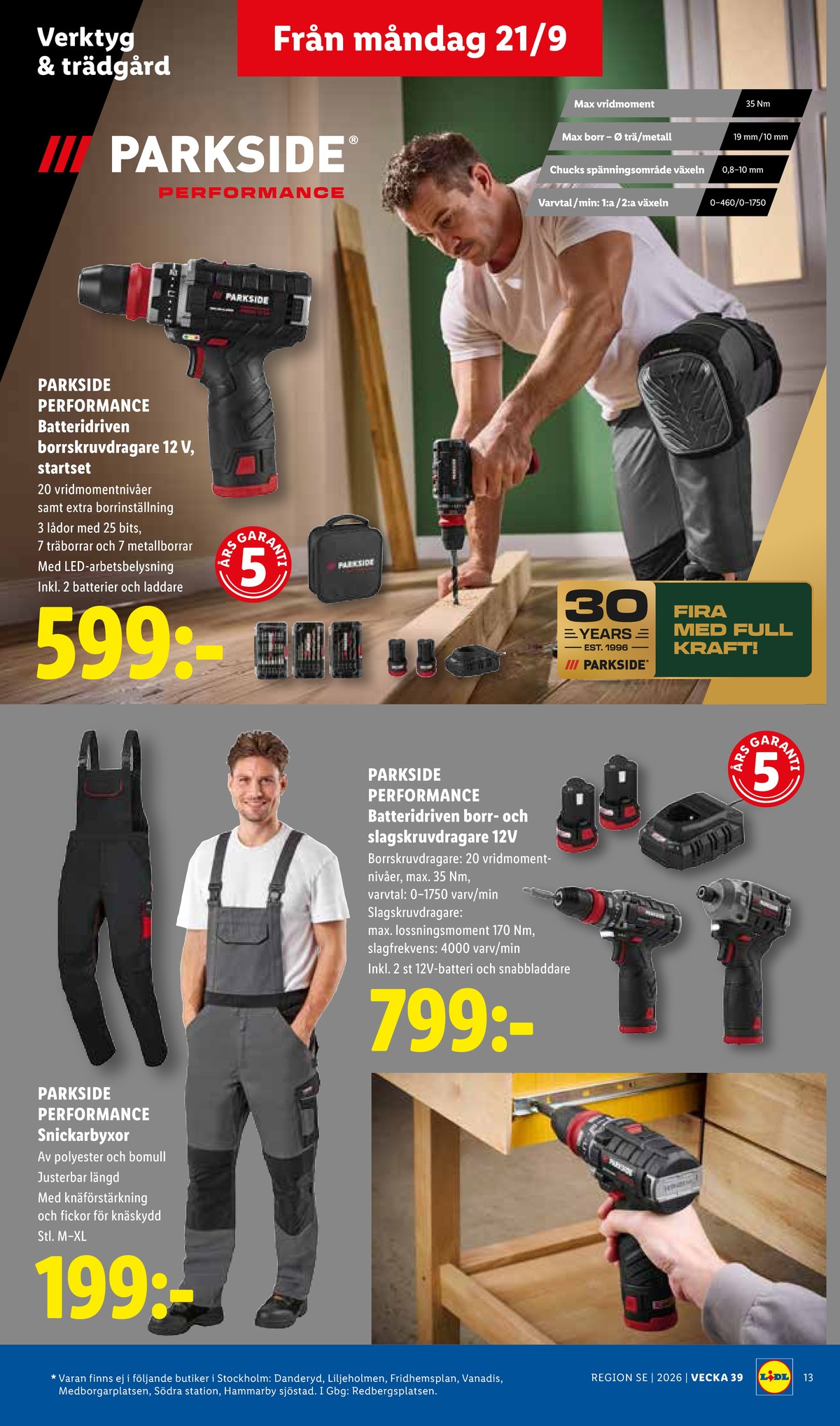Se Lidl reklamblad för vecka 39 på Kampanjveckan.se. Se bra erbjudanden på många varor, t.ex. borr- och skruvdragere parkside eller andra varor. Läs reklambladet här! Sida 16