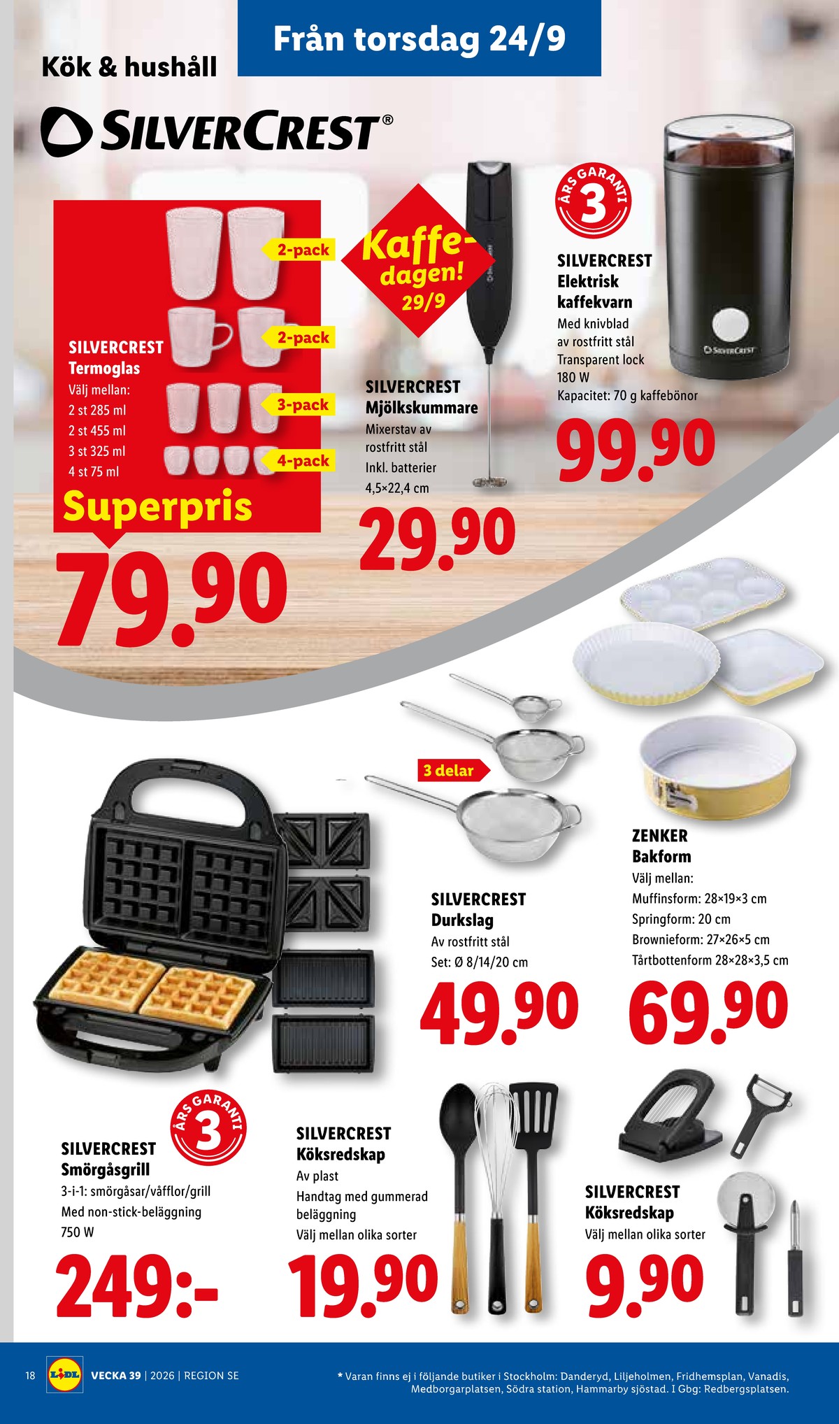 Se Lidl reklamblad för vecka 39 på Kampanjveckan.se. Se bra erbjudanden på många varor, t.ex. bakform zenker eller andra varor. Läs reklambladet här! Sida 21
