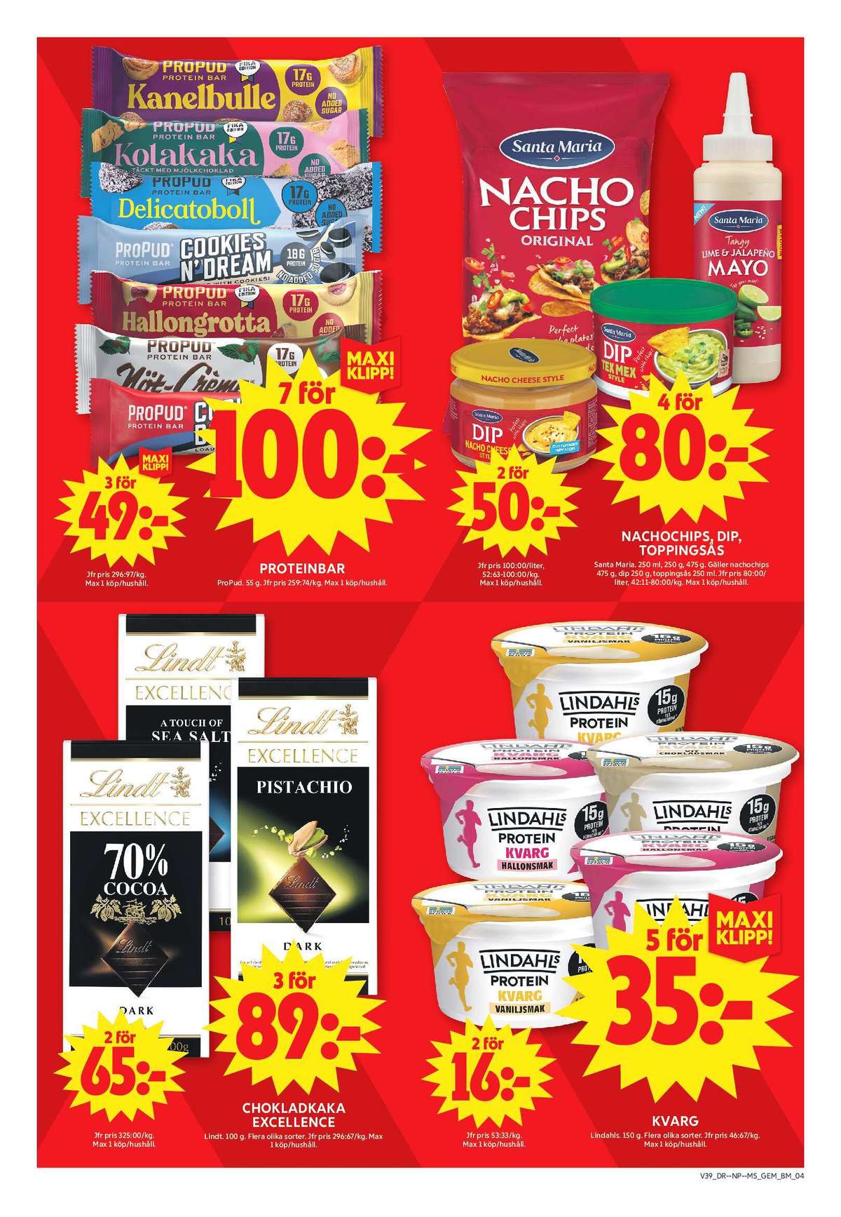 Se ICA Maxi reklamblad för vecka 39 på Kampanjveckan.se. Se bra erbjudanden på många varor, t.ex. kvarg lindahls eller bar propud. Läs reklambladet här! Sida 4
