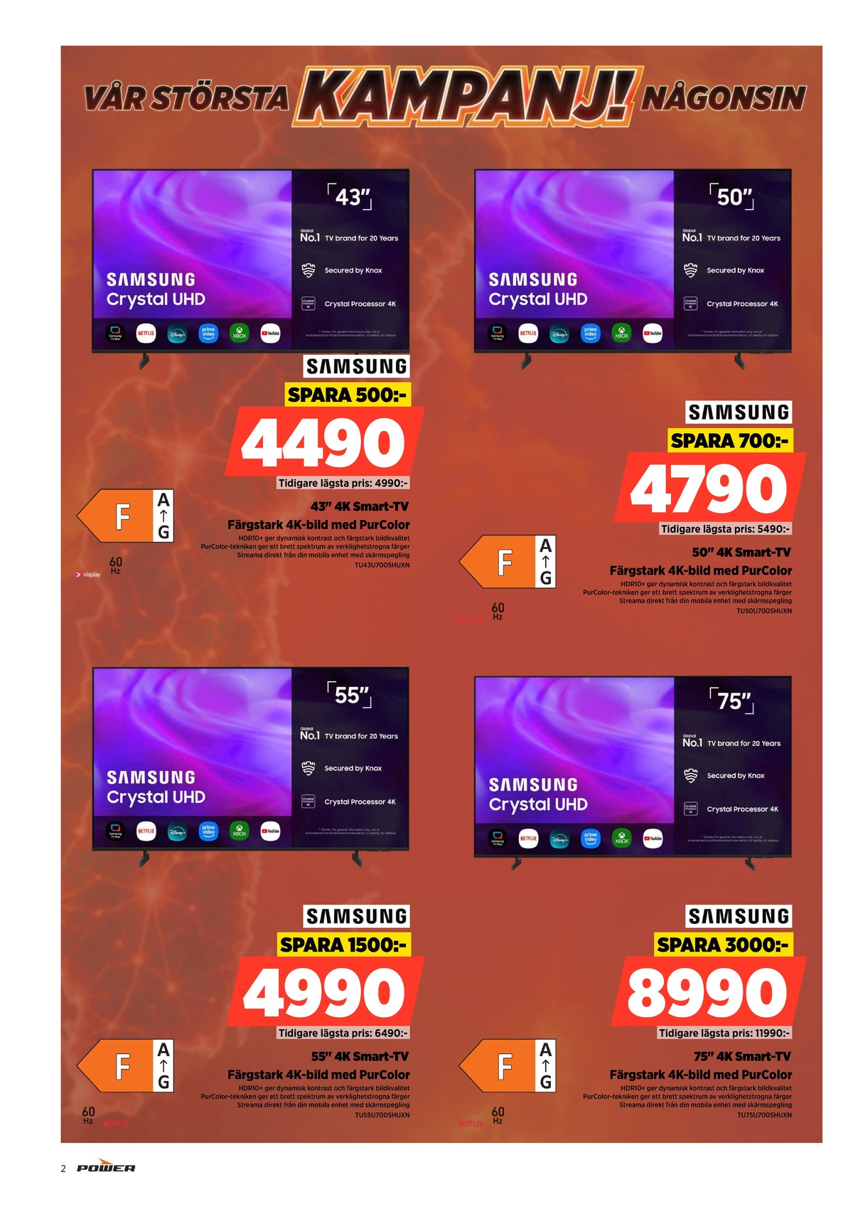 Se Power reklamblad för vecka 39 på Kampanjveckan.se. Se bra erbjudanden på många varor. Läs reklambladet här! Sida 2