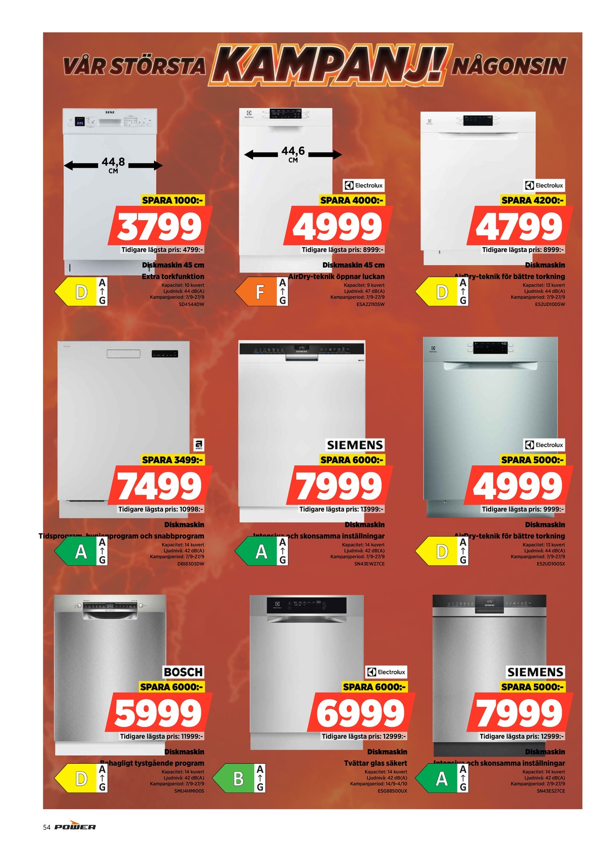 Se Power reklamblad för vecka 39 på Kampanjveckan.se. Se bra erbjudanden på många varor. Läs reklambladet här! Sida 54