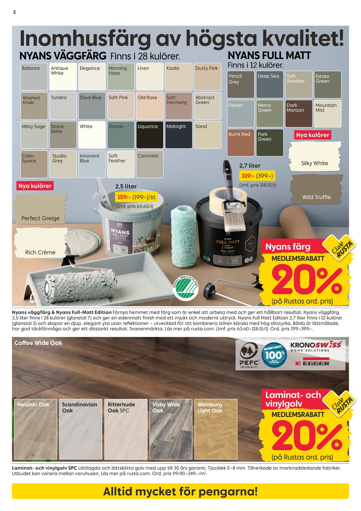 Se Rusta reklamblad för vecka 39 på Kampanjveckan.se. Se bra erbjudanden på många varor. Läs reklambladet här! Sida 2