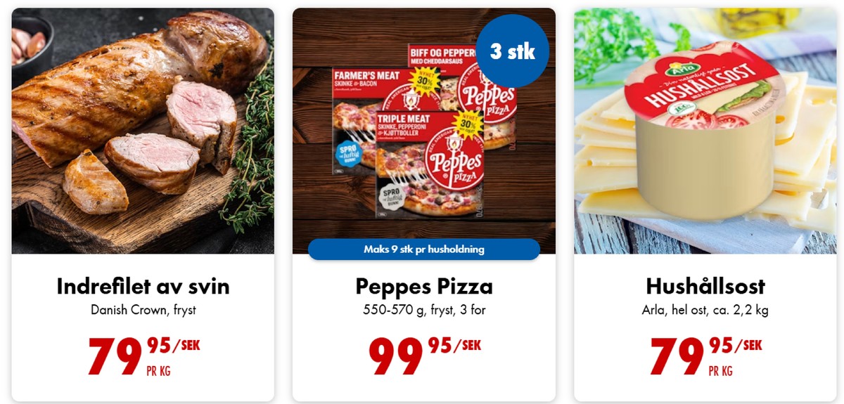 Se Nordby Supermarket reklamblad för vecka 39 på Kampanjveckan.se. Se bra erbjudanden på många varor, t.ex. hushållsost 26% arla eller pizza peppes pizza. Läs reklambladet här! Sida 3
