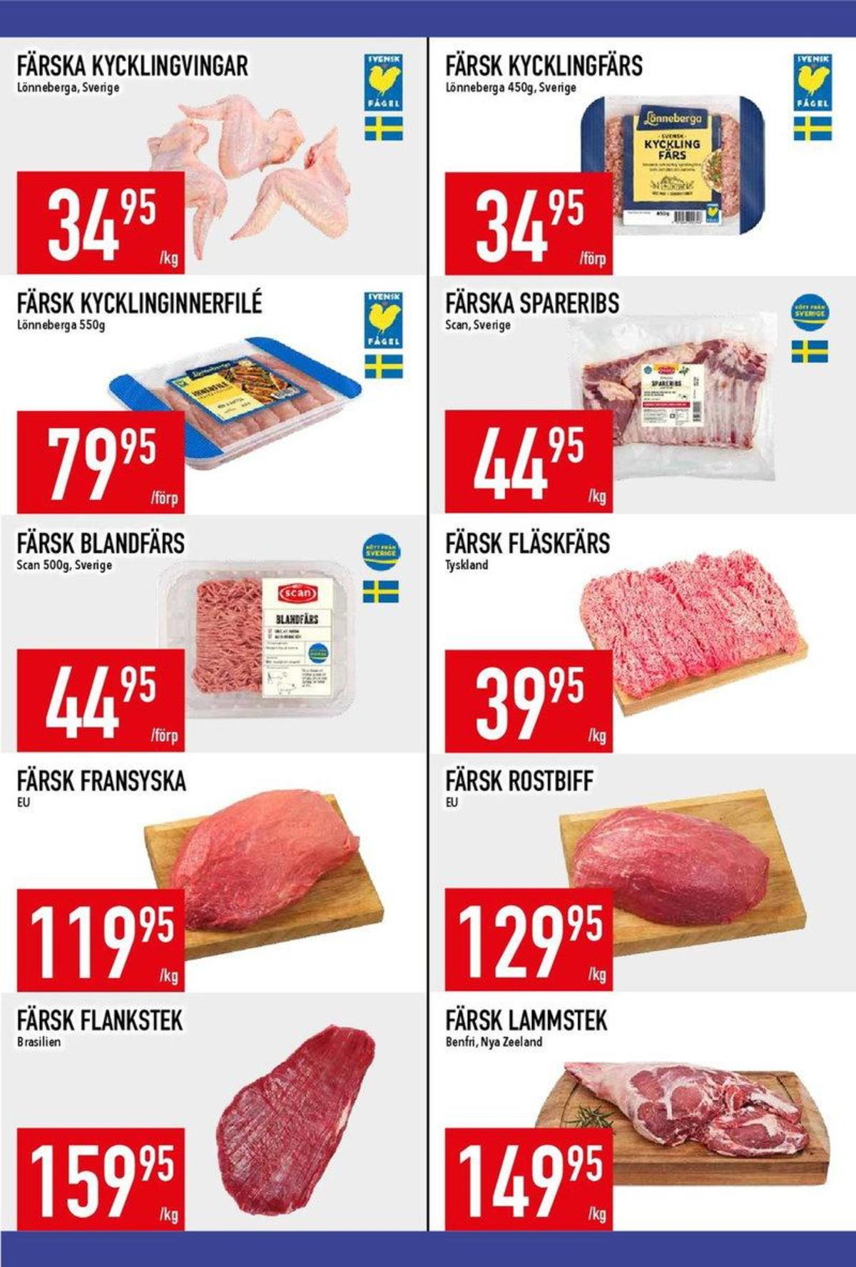 Se MatDax reklamblad för vecka 39 på Kampanjveckan.se. Se bra erbjudanden på många varor, t.ex. rostbiff okänd eller fläskfärs dalsjöfors. Läs reklambladet här! Sida 11
