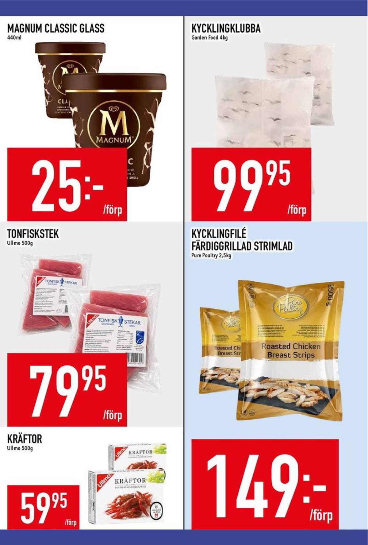 Se MatDax reklamblad för vecka 39 på Kampanjveckan.se. Se bra erbjudanden på många varor, t.ex. kycklingfilé strimlad pure poultry eller tonfisk ullmo. Läs reklambladet här! Sida 16
