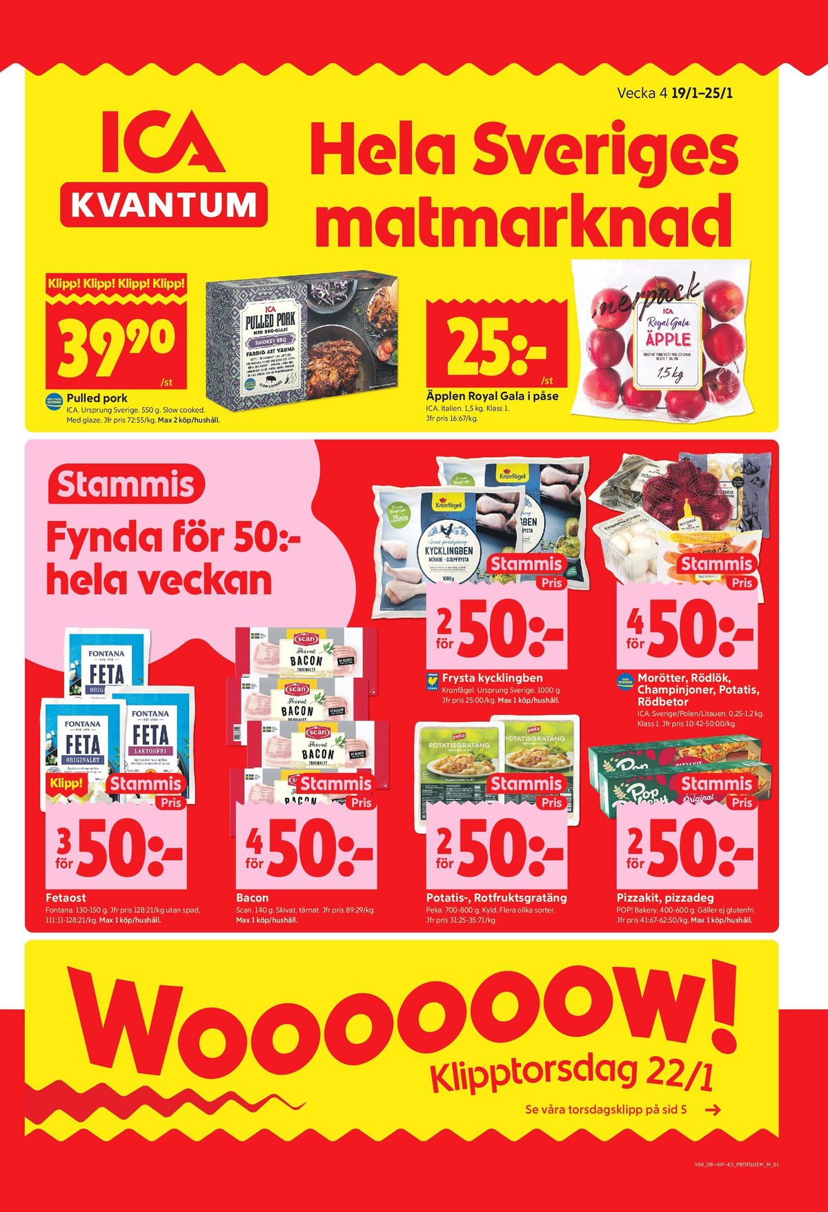 Se ICA Kvantum reklamblad för vecka 4 på Kampanjveckan.se. Se bra erbjudanden på många varor, t.ex. pulled pork ica eller Äpplen ica. Läs reklambladet här! Sida 1
