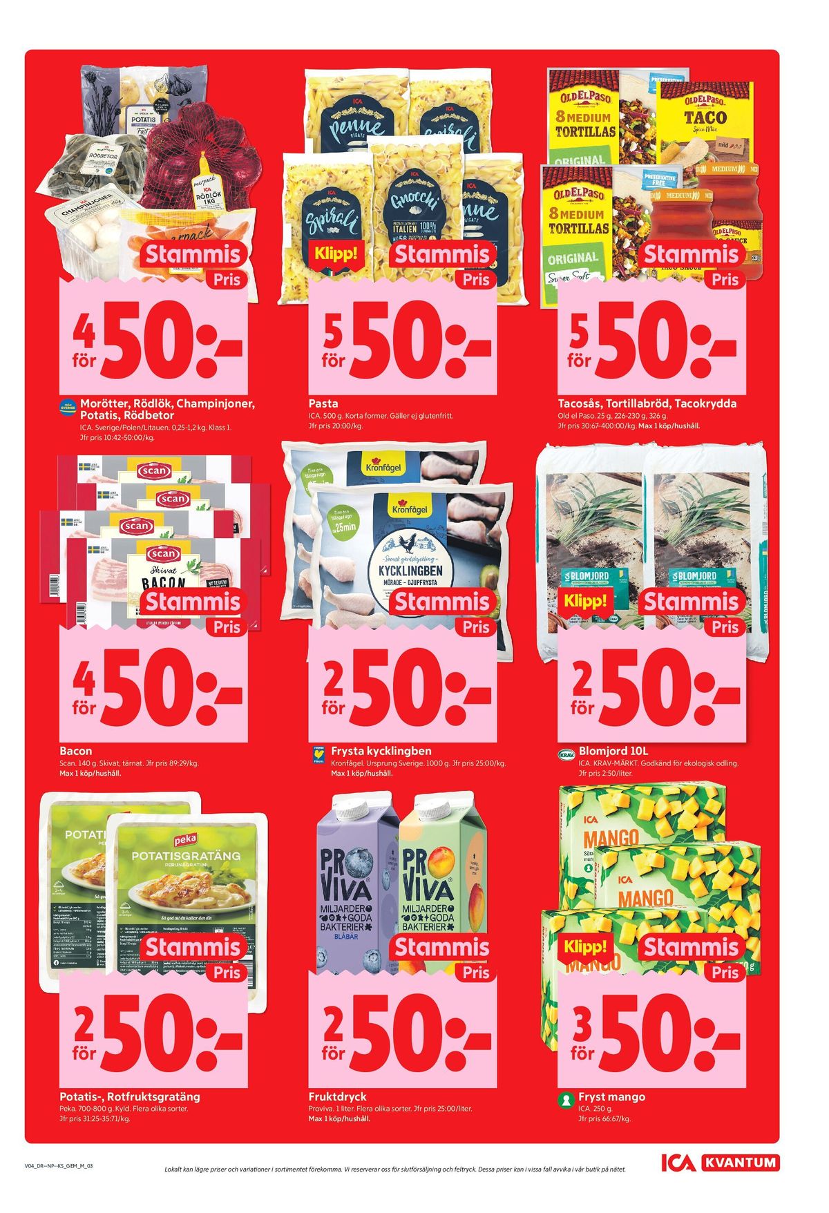 Se ICA Kvantum reklamblad för vecka 4 på Kampanjveckan.se. Se bra erbjudanden på många varor, t.ex. morötter ica eller pasta sorterad ica. Läs reklambladet här! Sida 3
