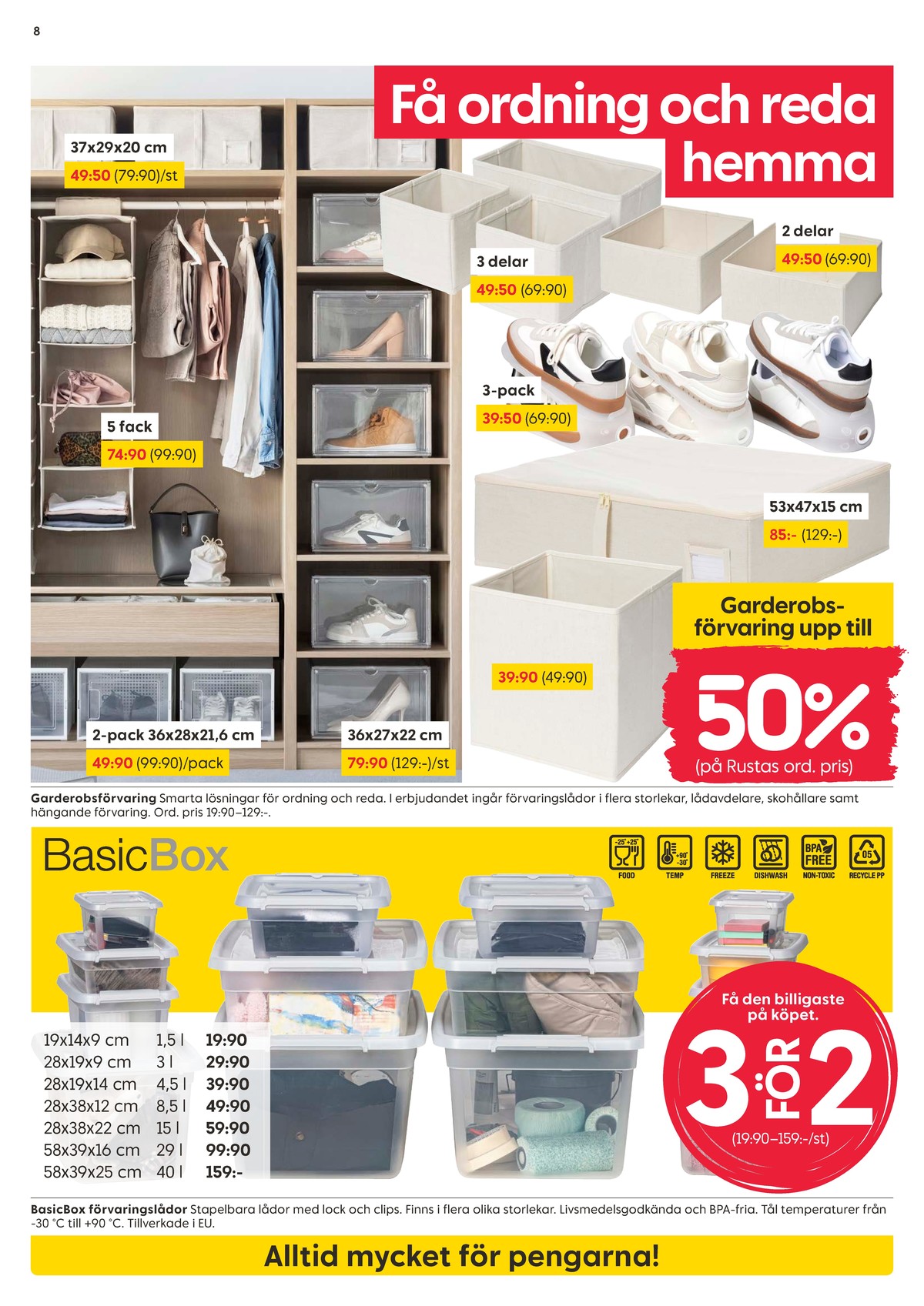 Se Rusta reklamblad för vecka 4 på Kampanjveckan.se. Se bra erbjudanden på många varor. Läs reklambladet här! Sida 8