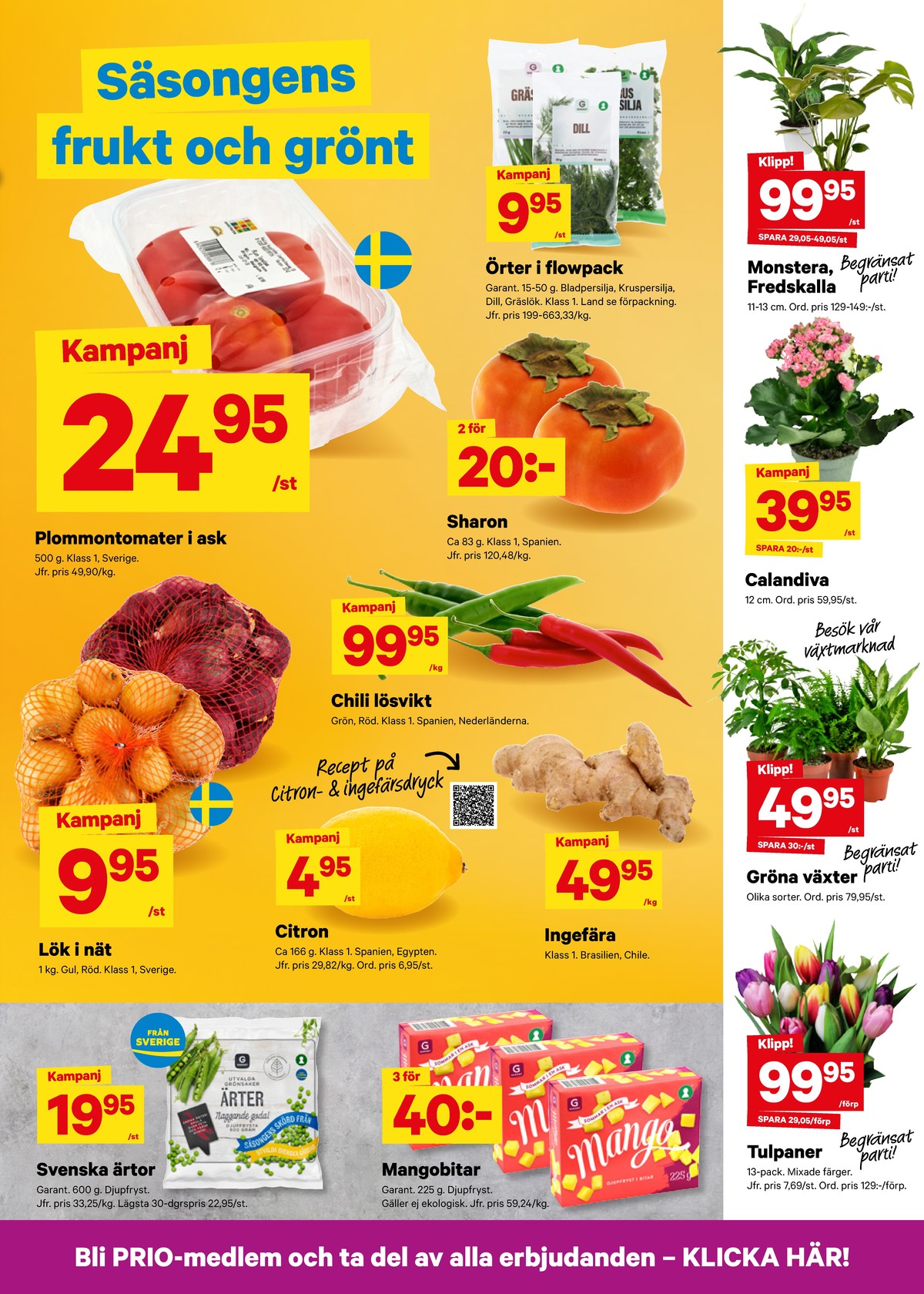 Se City Gross reklamblad för vecka 4 på Kampanjveckan.se. Se bra erbjudanden på många varor, t.ex. plommontomater okänd eller bladpersilja garant. Läs reklambladet här! Sida 3
