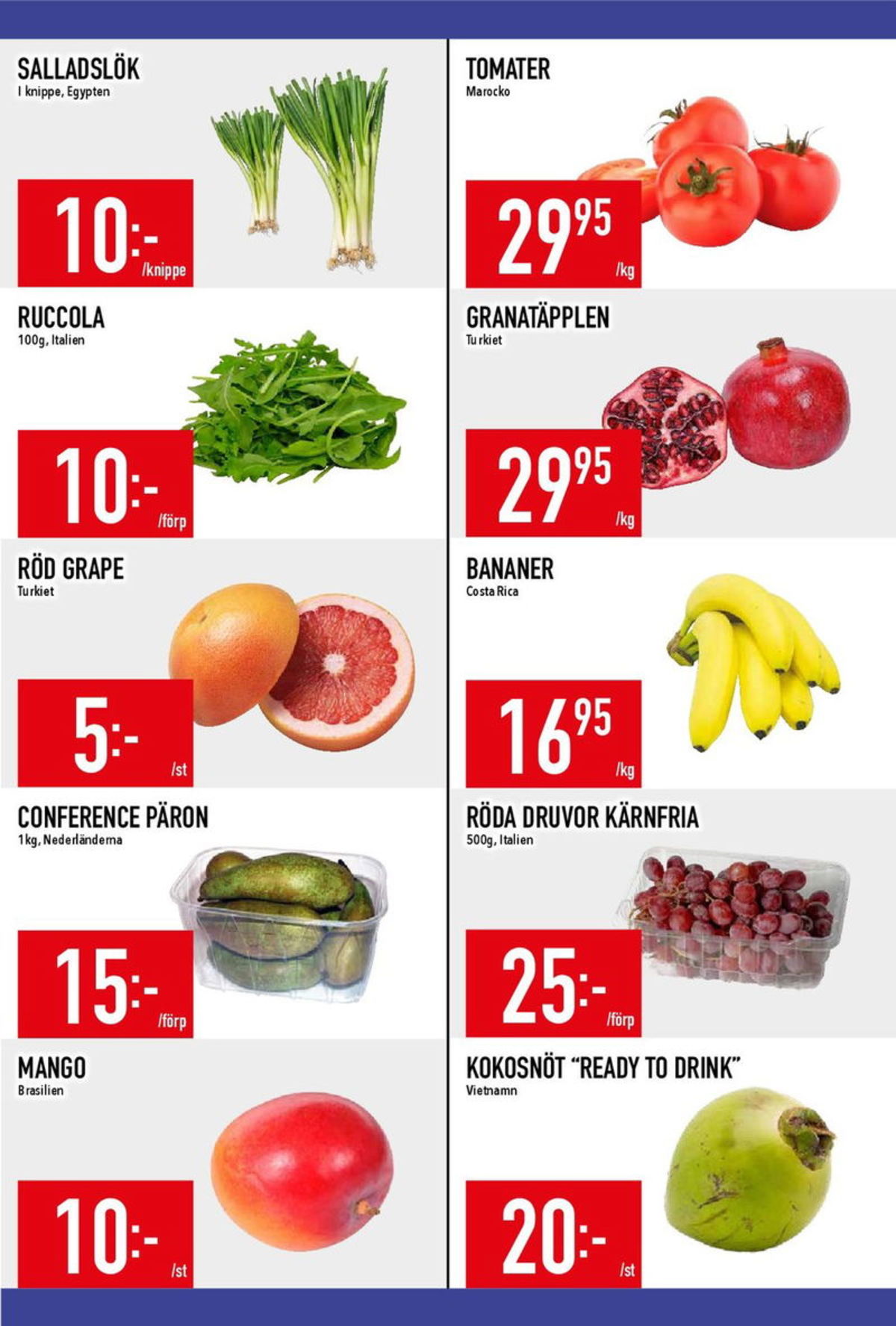 Se MatDax reklamblad för vecka 4 på Kampanjveckan.se. Se bra erbjudanden på många varor, t.ex. bananer okänd eller grapefrukt okänd. Läs reklambladet här! Sida 13
