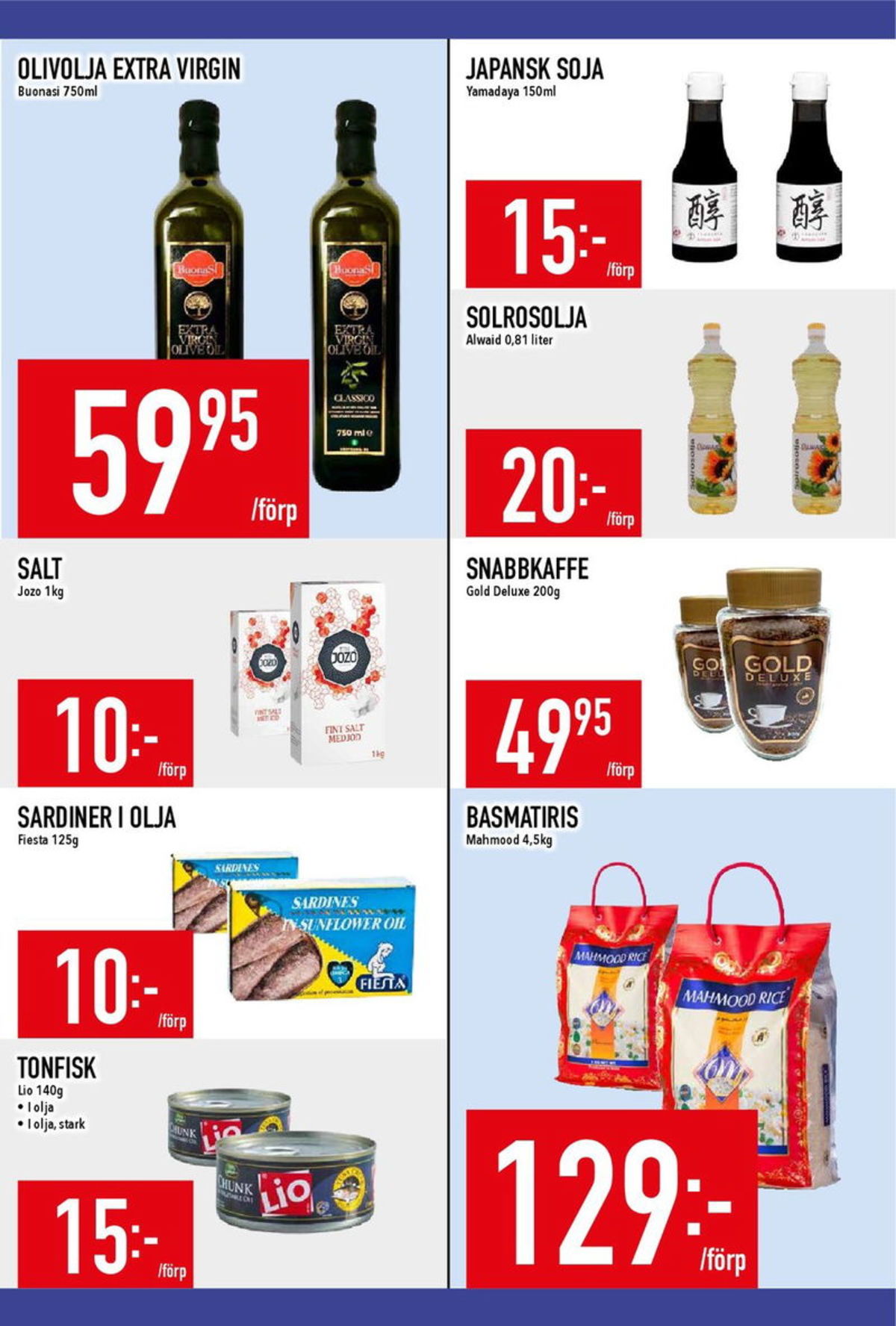Se MatDax reklamblad för vecka 4 på Kampanjveckan.se. Se bra erbjudanden på många varor, t.ex. instant kaffe gold deluxe eller basmatiris mahmood rice. Läs reklambladet här! Sida 14
