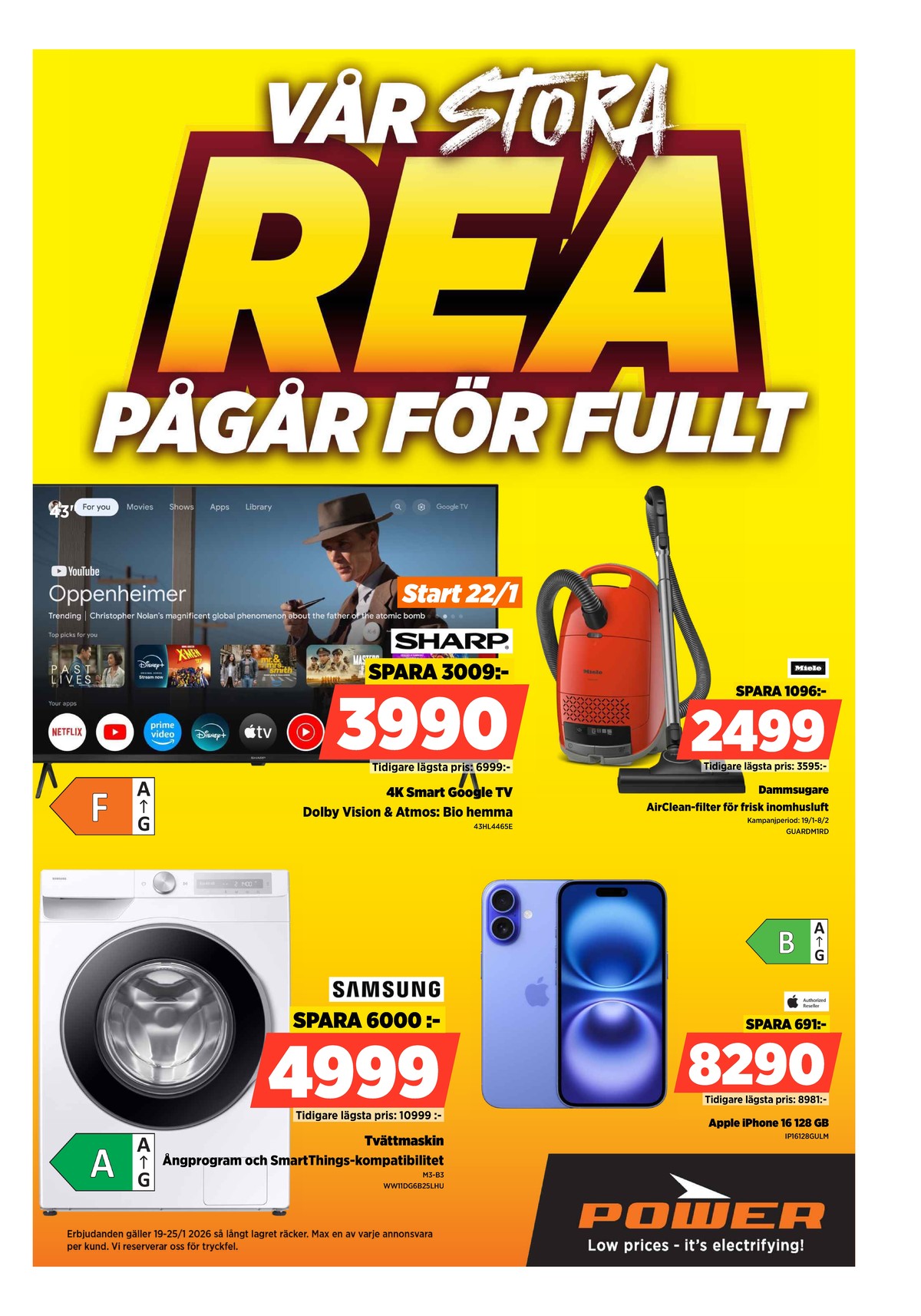 Se Power reklamblad för vecka 4 på Kampanjveckan.se. Se bra erbjudanden på många varor. Läs reklambladet här! Sida 1