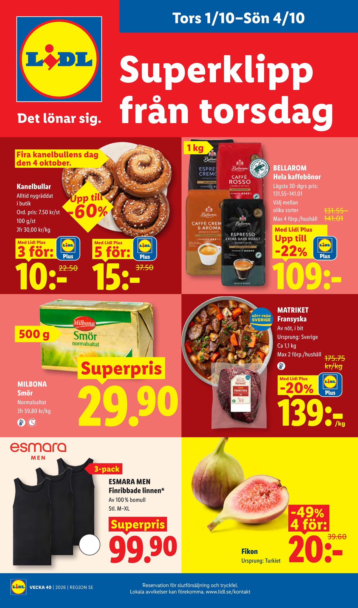 Se Lidl reklamblad för vecka 40 på Kampanjveckan.se. Se bra erbjudanden på många varor, t.ex. fransyska matriket eller butiksbakat kaffebröd lidl. Läs reklambladet här! Sida 27
