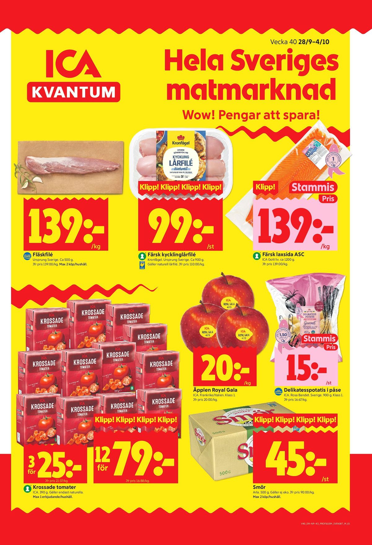 Se ICA Kvantum reklamblad för vecka 40 på Kampanjveckan.se. Se bra erbjudanden på många varor, t.ex. potatis ica eller fläskfilé ica. Läs reklambladet här! Sida 1
