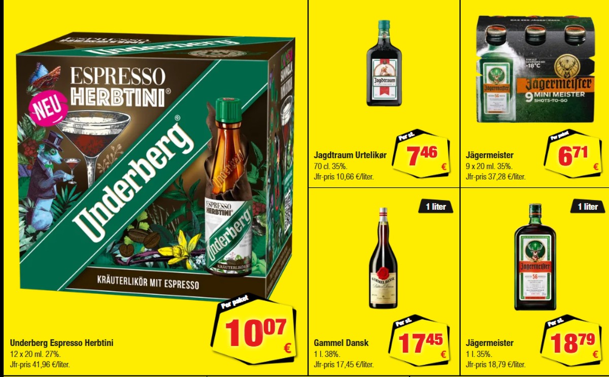 Se Calle reklamblad för vecka 40 på Kampanjveckan.se. Se bra erbjudanden på många varor, t.ex. Örtlikör jägermeister eller Örtlikör 9 mini meister. Läs reklambladet här! Sida 17
