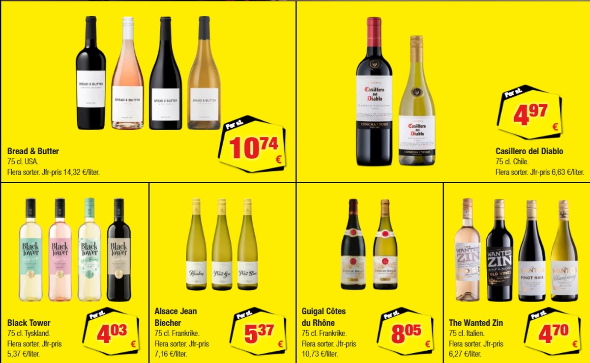Se Calle reklamblad för vecka 40 på Kampanjveckan.se. Se bra erbjudanden på många varor, t.ex. vit vin okänd eller rosé vin okänd. Läs reklambladet här! Sida 21
