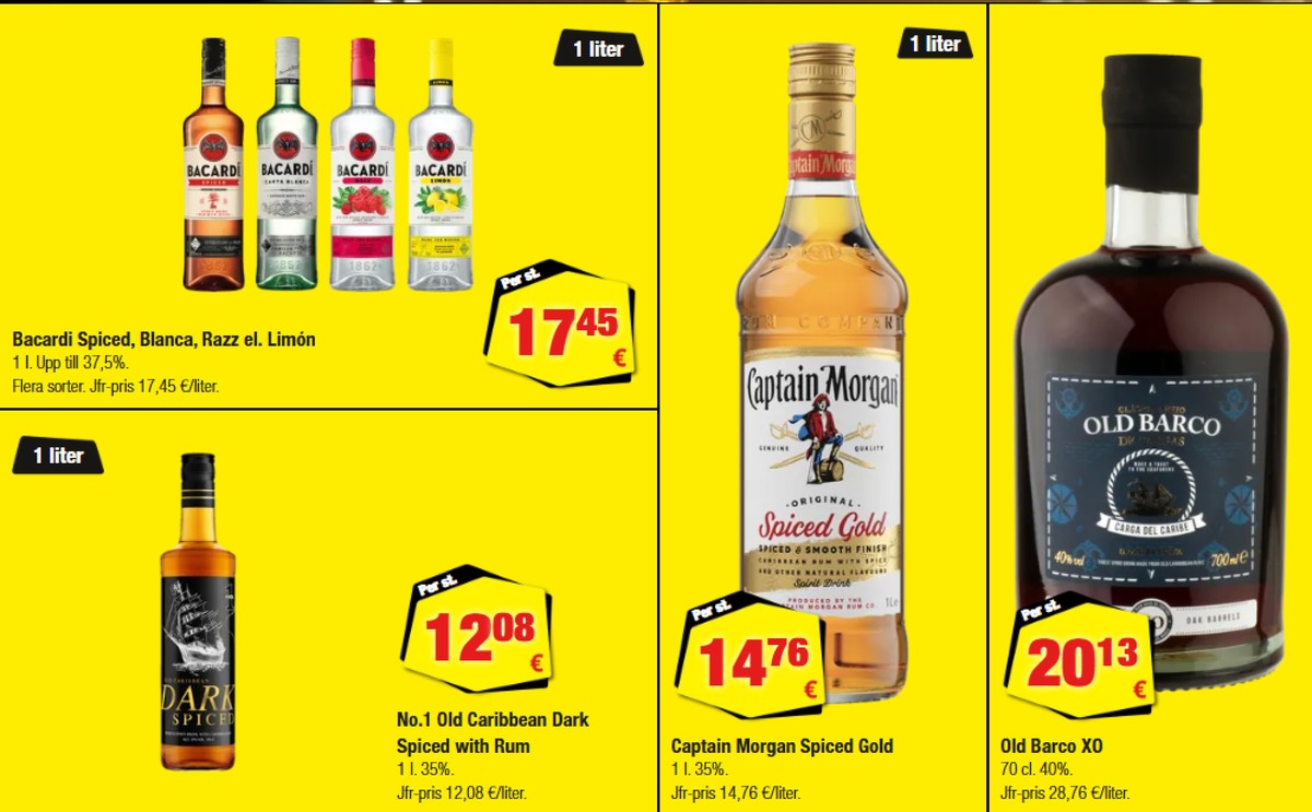 Se Calle reklamblad för vecka 40 på Kampanjveckan.se. Se bra erbjudanden på många varor, t.ex. rom dark spiced eller rom spiced. Läs reklambladet här! Sida 8
