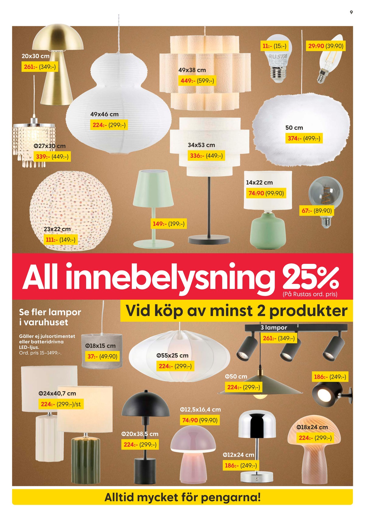 Se Rusta reklamblad för vecka 40 på Kampanjveckan.se. Se bra erbjudanden på många varor. Läs reklambladet här! Sida 9