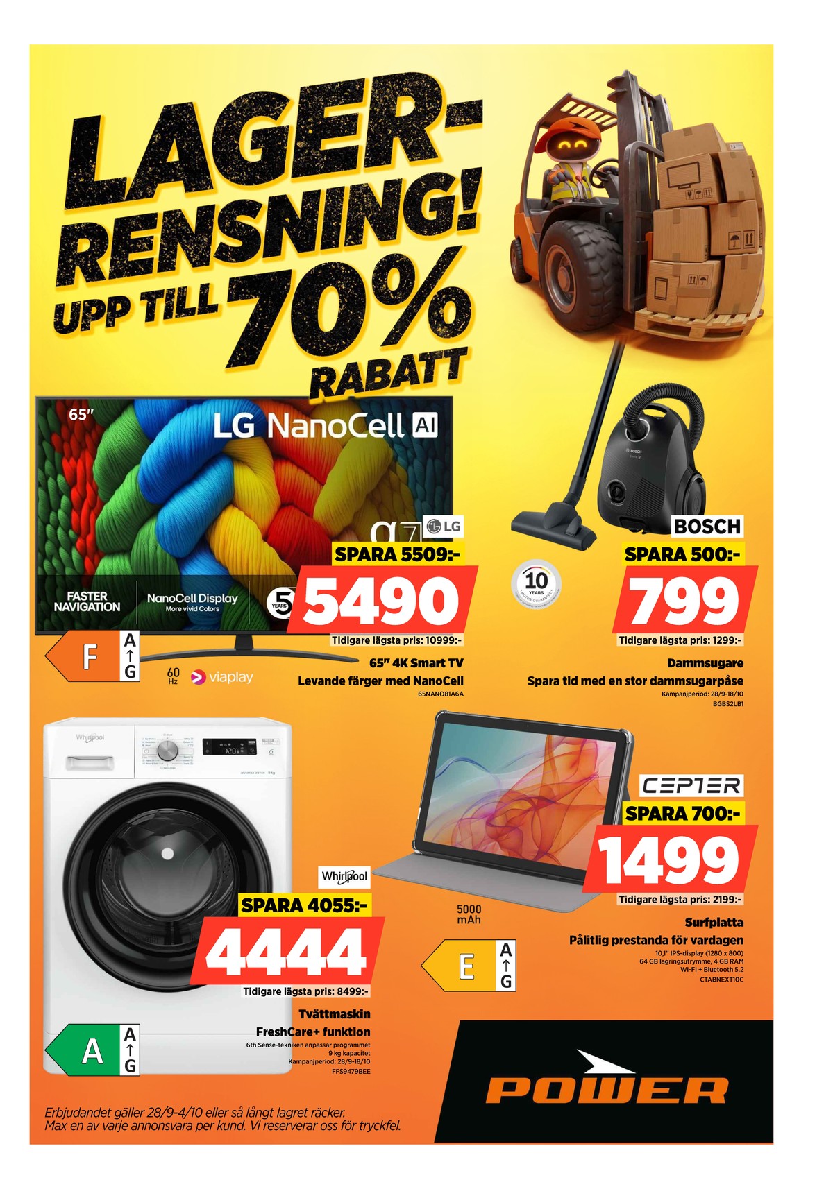 Se Power reklamblad för vecka 40 på Kampanjveckan.se. Se bra erbjudanden på många varor. Läs reklambladet här! Sida 1