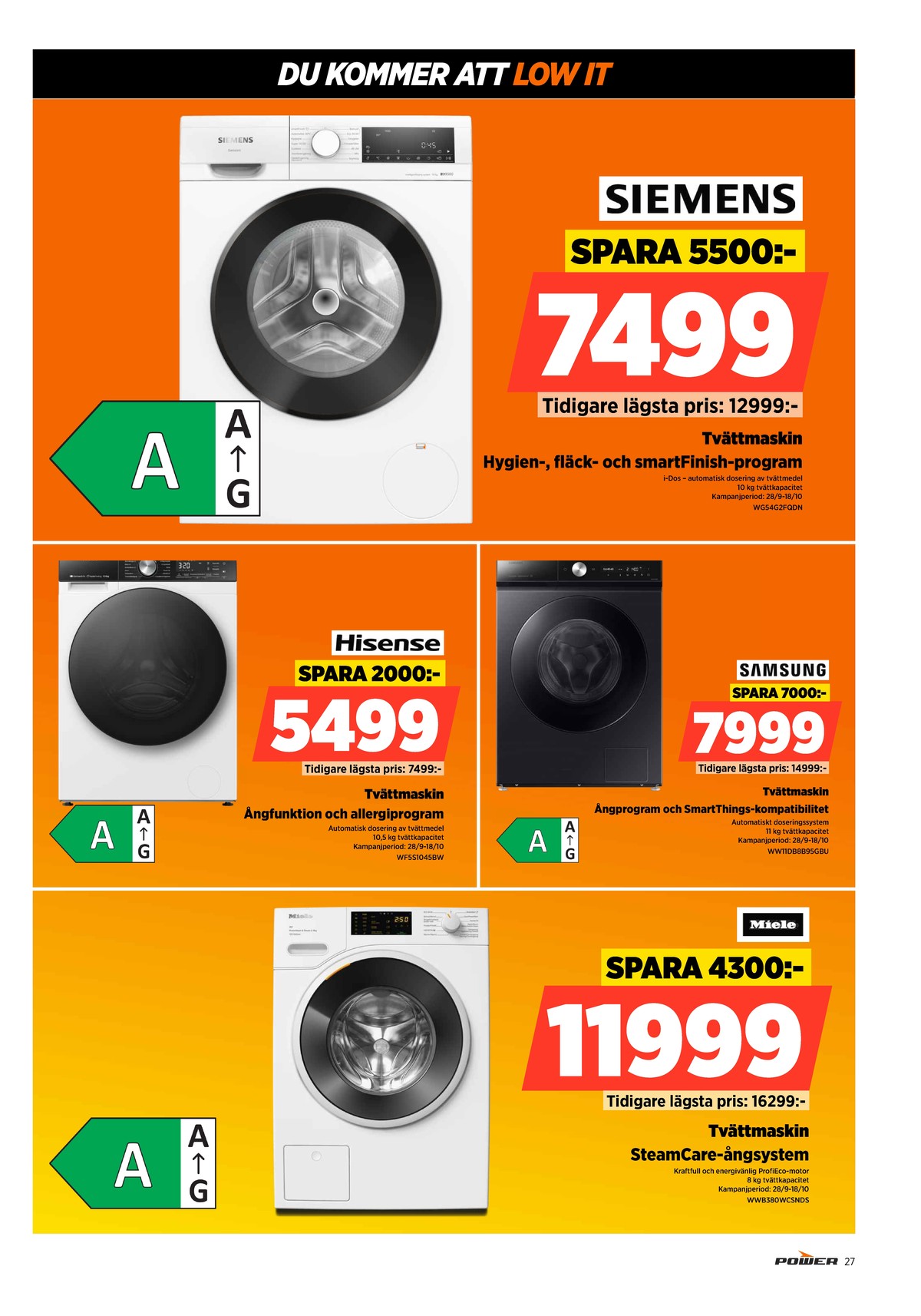 Se Power reklamblad för vecka 40 på Kampanjveckan.se. Se bra erbjudanden på många varor. Läs reklambladet här! Sida 27