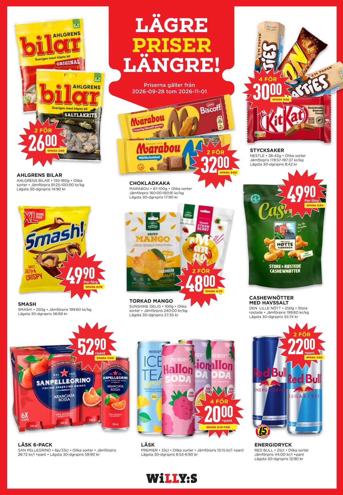 Se WILLY:S reklamblad för vecka 41 på Kampanjveckan.se. Se bra erbjudanden på många varor. Läs reklambladet här! Sida 11