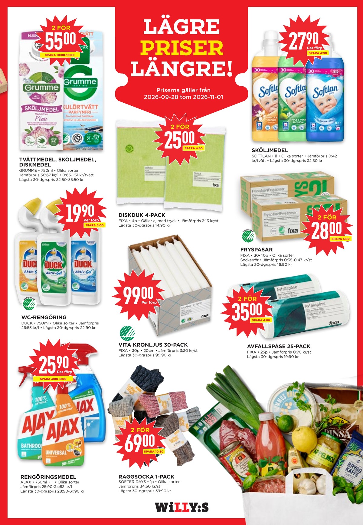 Se WILLY:S reklamblad för vecka 41 på Kampanjveckan.se. Se bra erbjudanden på många varor. Läs reklambladet här! Sida 12
