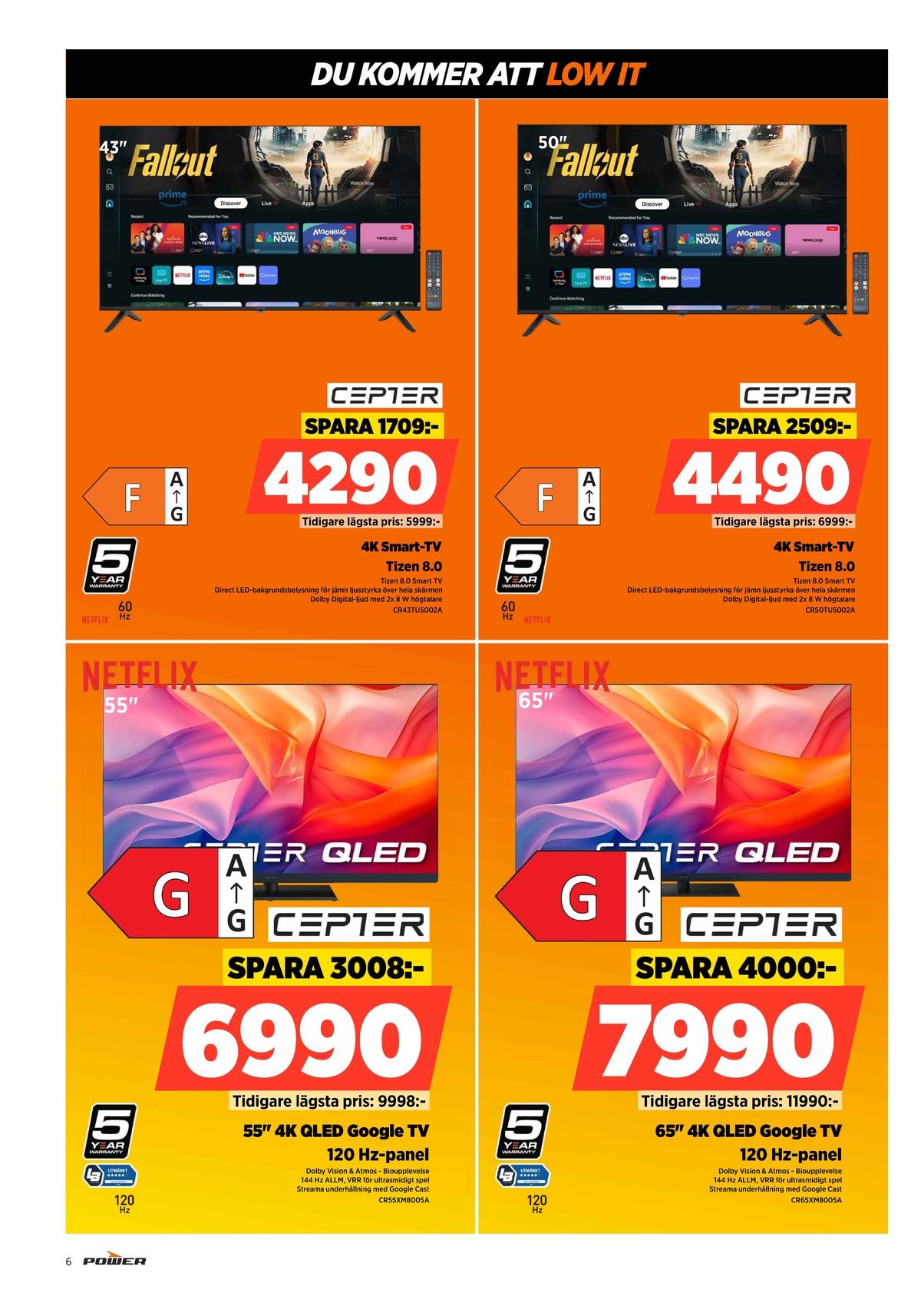 Se Power reklamblad för vecka 41 på Kampanjveckan.se. Se bra erbjudanden på många varor. Läs reklambladet här! Sida 6