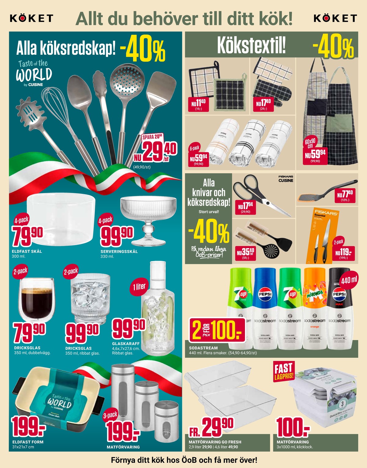 Se ÖoB reklamblad för vecka 41 på Kampanjveckan.se. Se bra erbjudanden på många varor. Läs reklambladet här! Sida 10