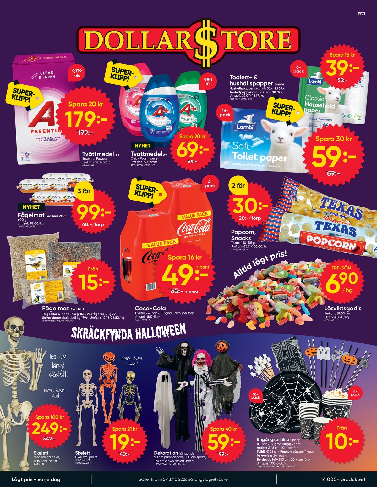 Se Dollarstore reklamblad för vecka 41 på Kampanjveckan.se. Se bra erbjudanden på många varor. Läs reklambladet här! Sida 1