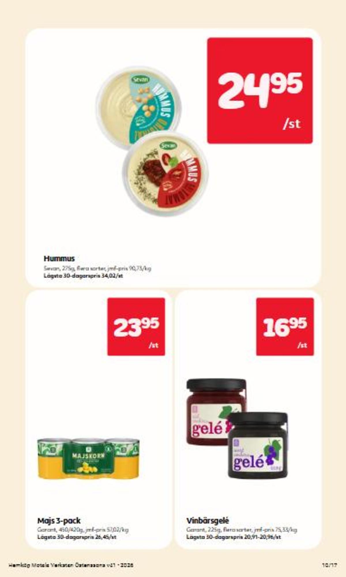 Se Östenssons reklamblad för vecka 41 på Kampanjveckan.se. Se bra erbjudanden på många varor, t.ex. vinbärsgelé garant eller majs garant. Läs reklambladet här! Sida 10

