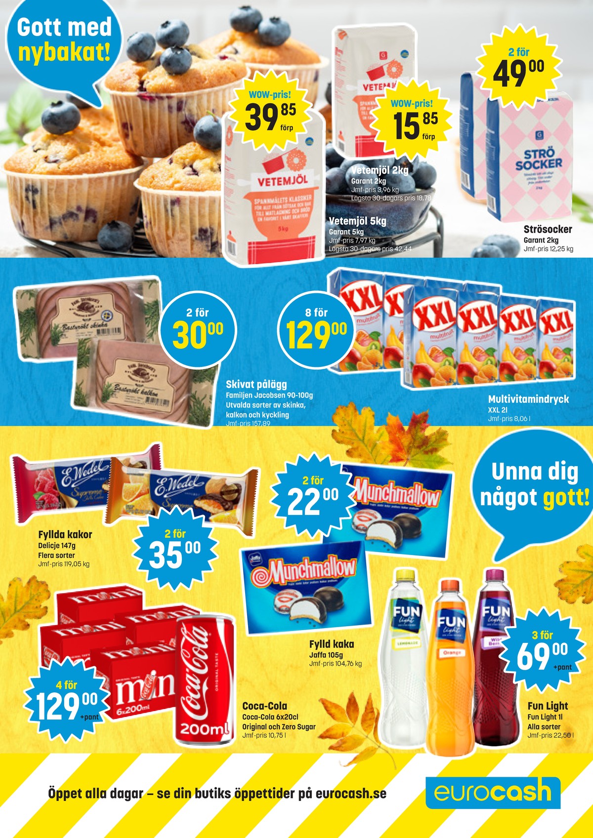 Se Eurocash reklamblad för vecka 42 på Kampanjveckan.se. Se bra erbjudanden på många varor. Läs reklambladet här! Sida 2
