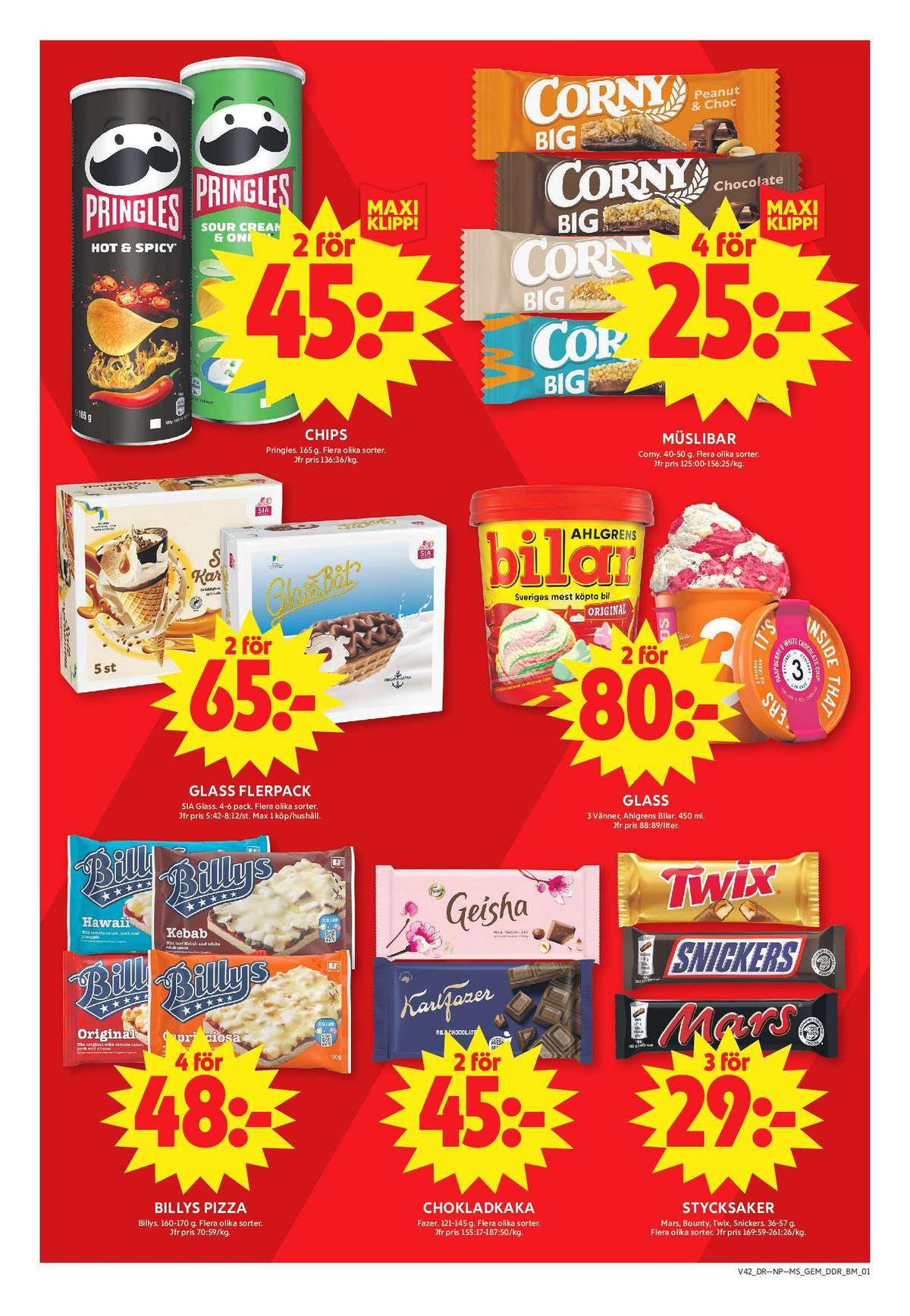 Se ICA Maxi reklamblad för vecka 42 på Kampanjveckan.se. Se bra erbjudanden på många varor, t.ex. pizza slice billys eller glass 3  vänners glass. Läs reklambladet här! Sida 7
