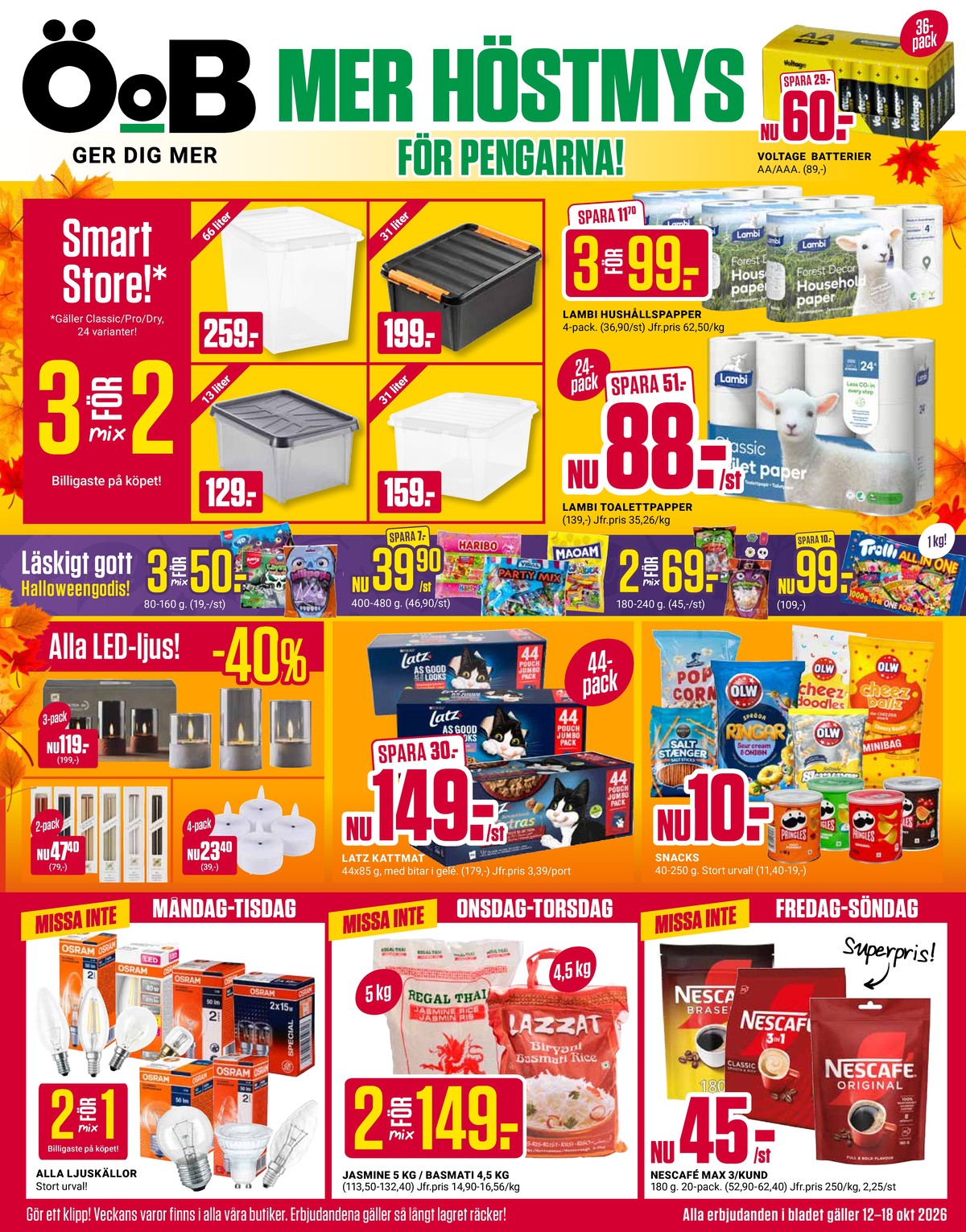 Se ÖoB reklamblad för vecka 42 på Kampanjveckan.se. Se bra erbjudanden på många varor. Läs reklambladet här! Sida 1