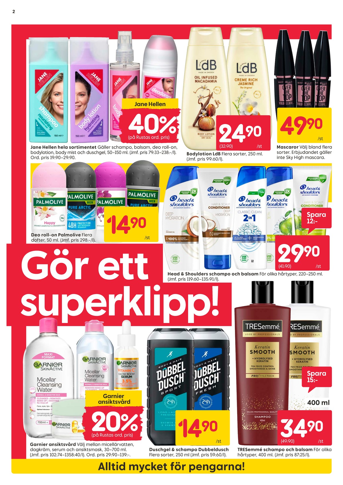 Se Rusta reklamblad för vecka 42 på Kampanjveckan.se. Se bra erbjudanden på många varor. Läs reklambladet här! Sida 2