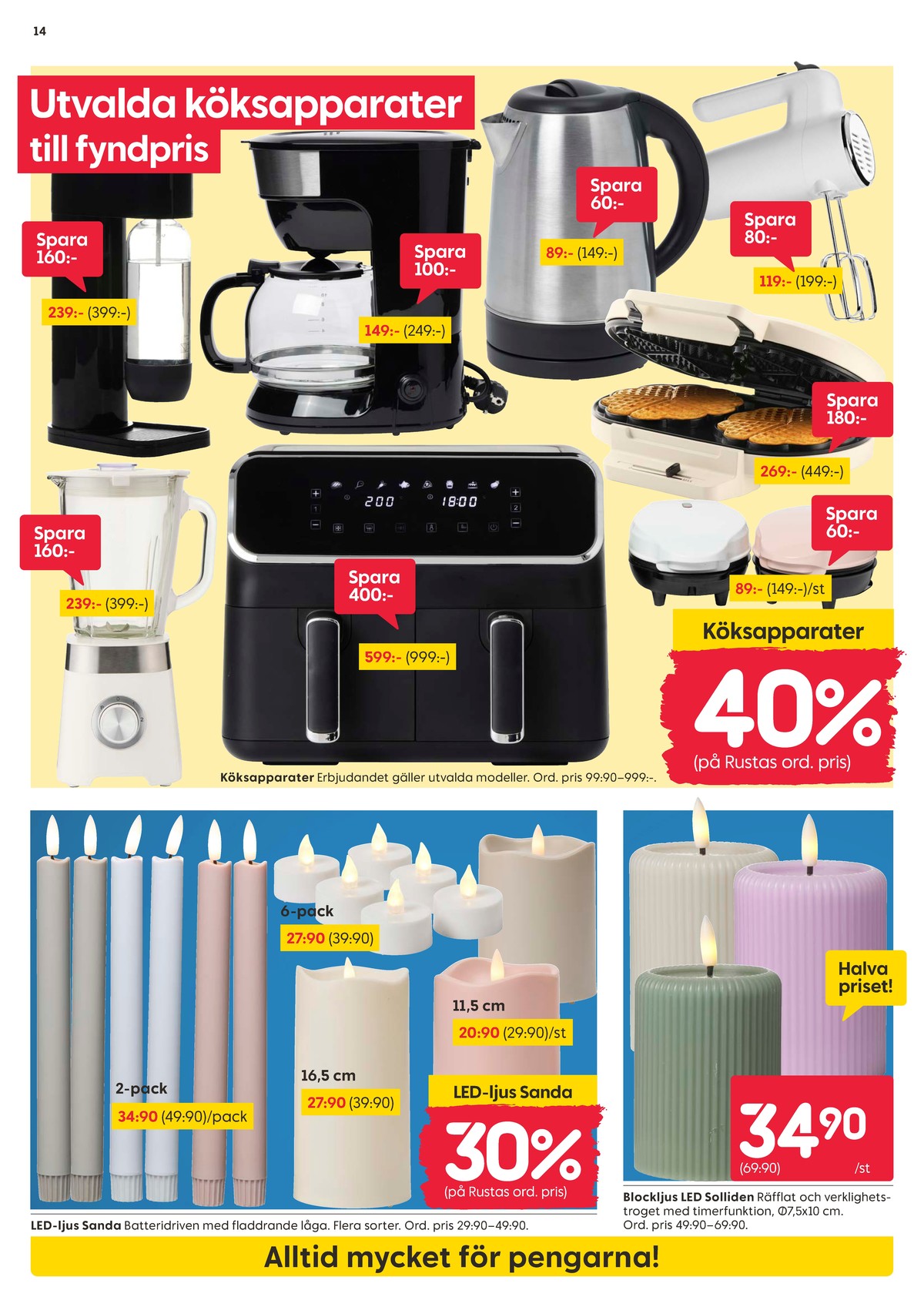 Se Rusta reklamblad för vecka 42 på Kampanjveckan.se. Se bra erbjudanden på många varor. Läs reklambladet här! Sida 14