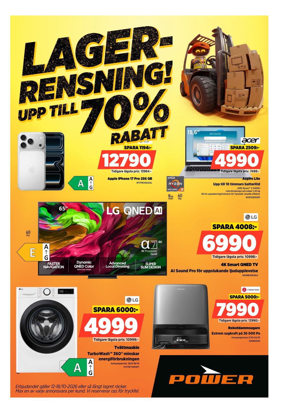 Se Power reklamblad för vecka 42 på Kampanjveckan.se. Se bra erbjudanden på många varor. Läs reklambladet här! Sida 1