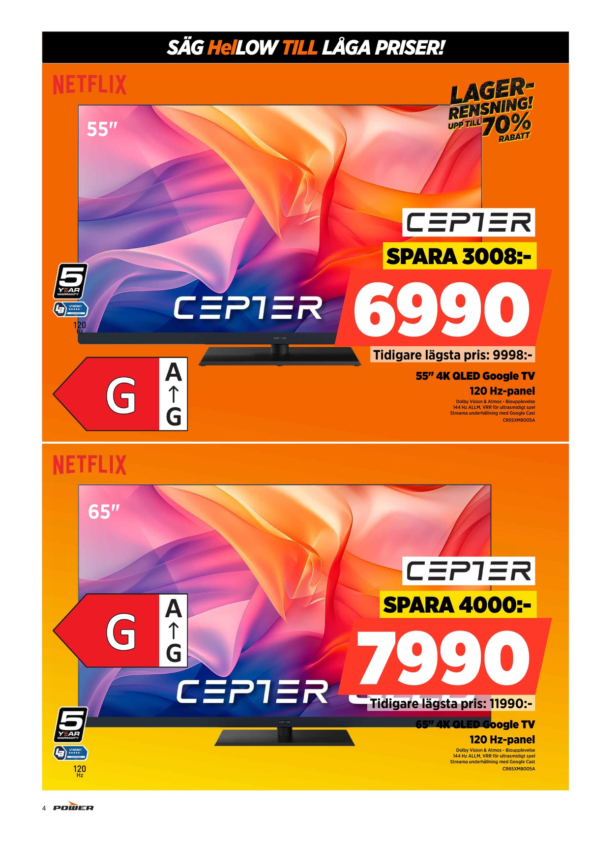 Se Power reklamblad för vecka 42 på Kampanjveckan.se. Se bra erbjudanden på många varor. Läs reklambladet här! Sida 4