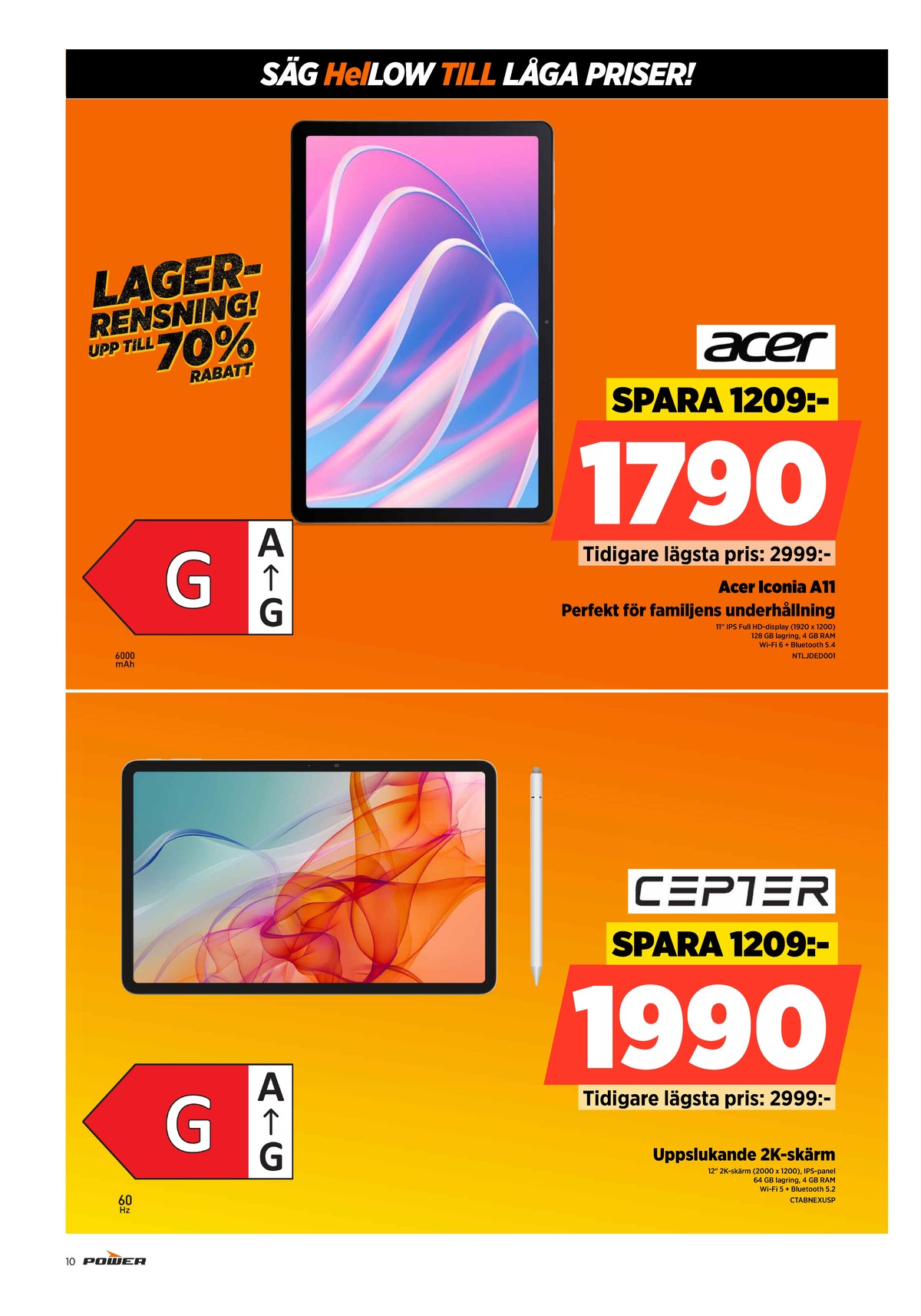 Se Power reklamblad för vecka 42 på Kampanjveckan.se. Se bra erbjudanden på många varor. Läs reklambladet här! Sida 10