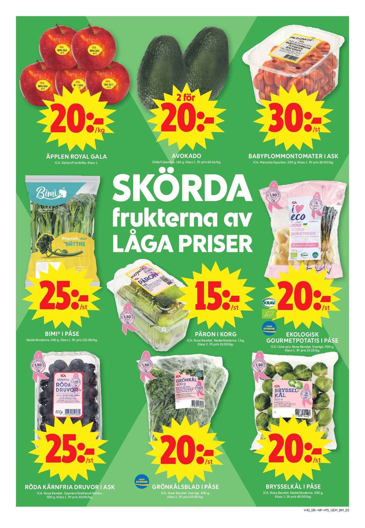 Se ICA Maxi reklamblad för vecka 43 på Kampanjveckan.se. Se bra erbjudanden på många varor. Läs reklambladet här! Sida 3
