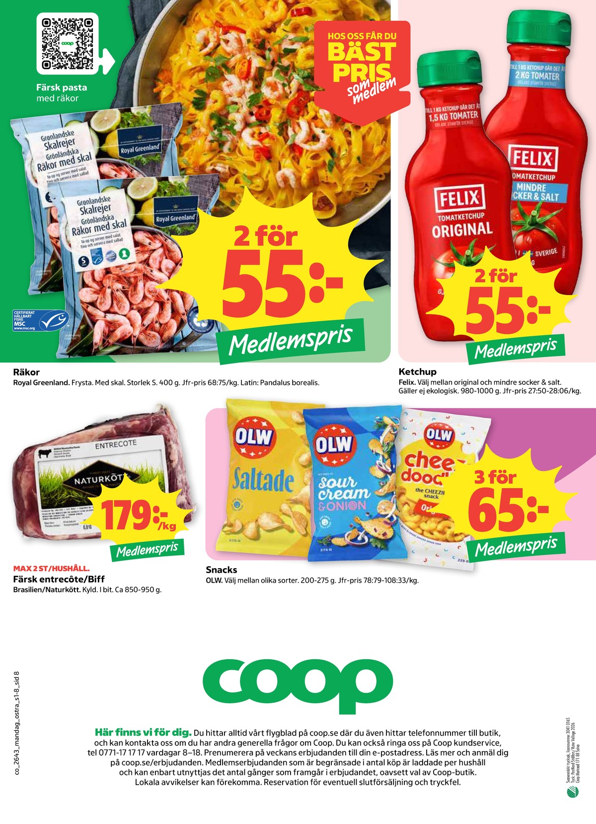 Se Coop reklamblad för vecka 43 på Kampanjveckan.se. Se bra erbjudanden på många varor. Läs reklambladet här! Sida 8