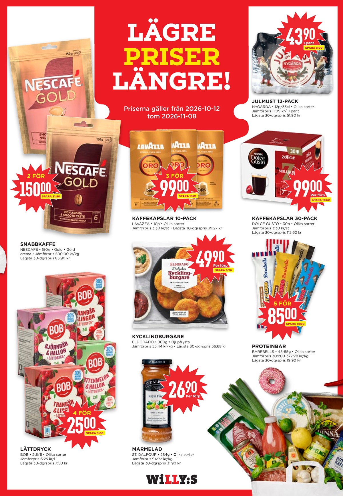 Se WILLY:S reklamblad för vecka 44 på Kampanjveckan.se. Se bra erbjudanden på många varor. Läs reklambladet här! Sida 10