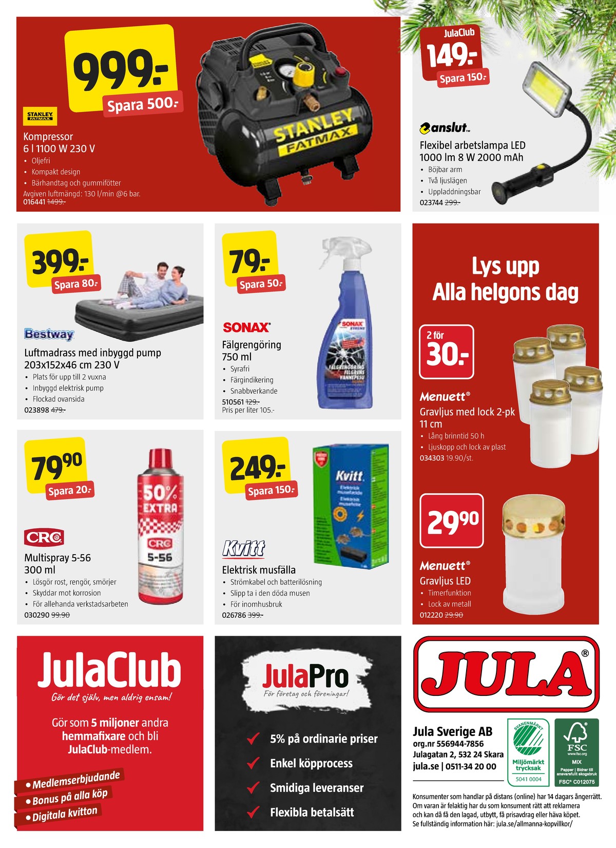 Se Jula reklamblad för vecka 44 på Kampanjveckan.se. Se bra erbjudanden på många varor. Läs reklambladet här! Sida 12