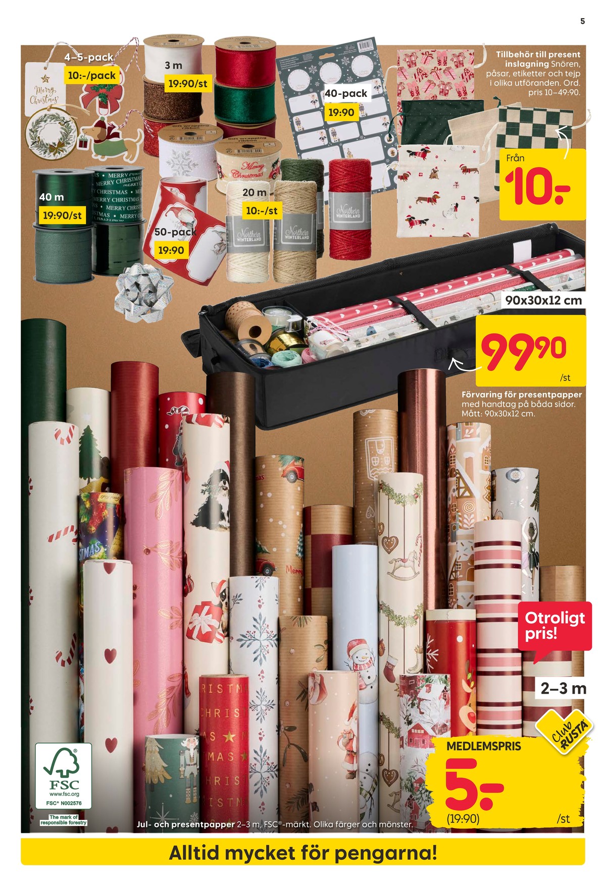 Se Rusta reklamblad för vecka 44 på Kampanjveckan.se. Se bra erbjudanden på många varor. Läs reklambladet här! Sida 5